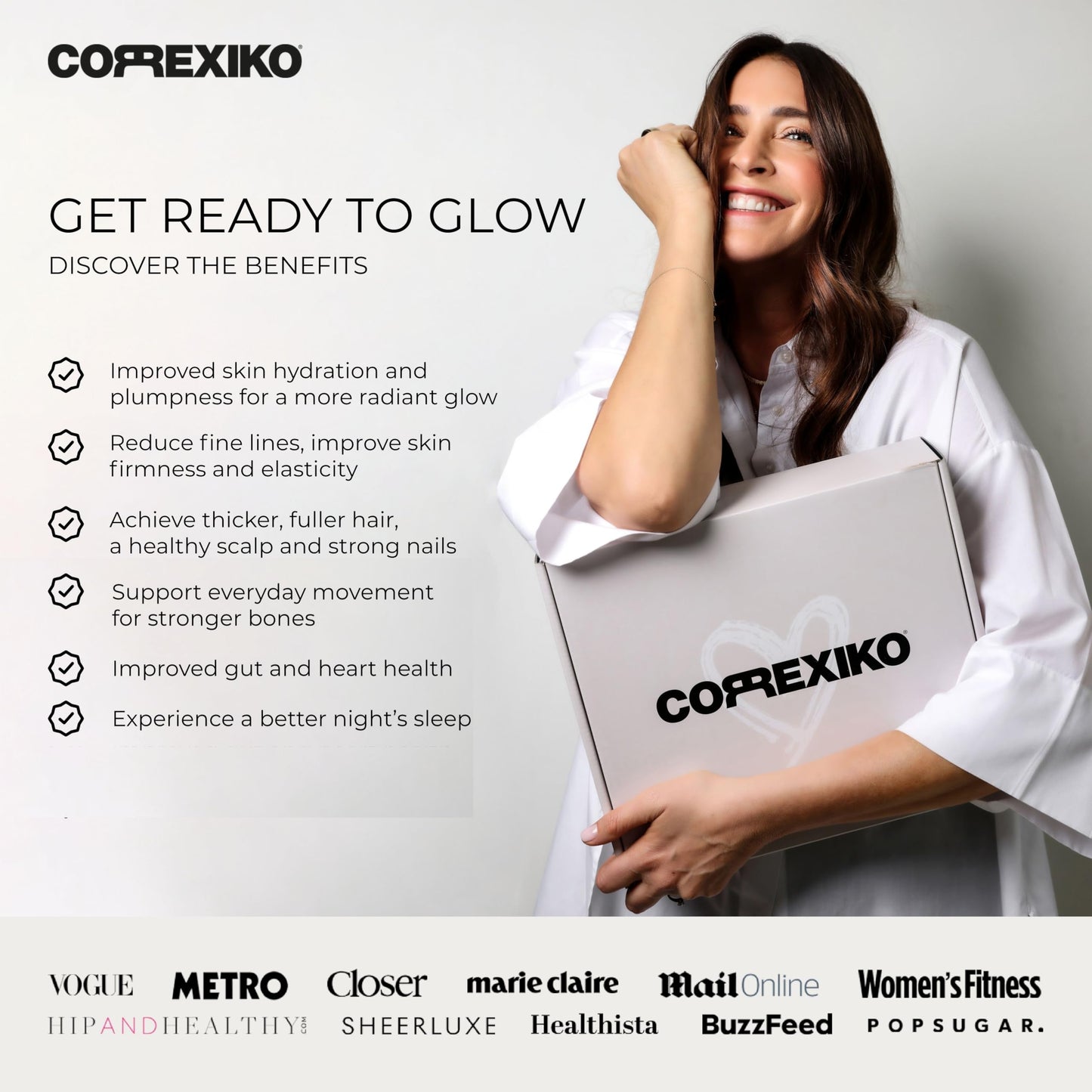 CORREXIKO Marine Collagen Supplement Pills - 1800mg Hydrolyzed Collagen Peptides per Serving with Added Hyaluronic Acid, Vitamin C & Minerals - for Hair, Skin & Nails - 360 Capsules 3 Month Supply - Medaid International