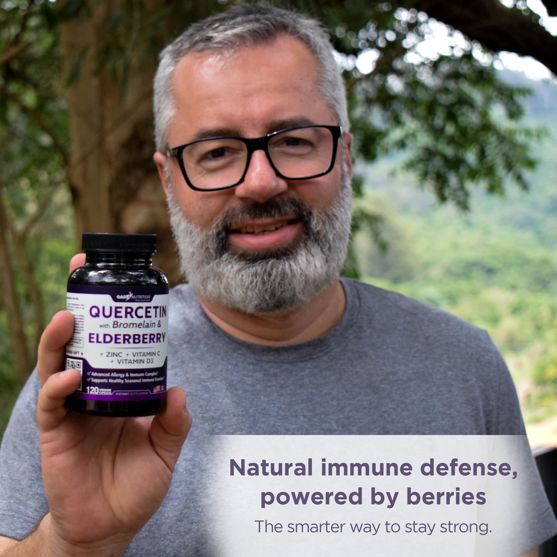 Gade Nutrition Quercetin with Bromelain & Elderberry | Quercetin with Vitamin C and Zinc | Zinc Quercetin 500mg with Vitamin D3 | Daily Immune Support Supplement - 2 Months Supply - Medaid International