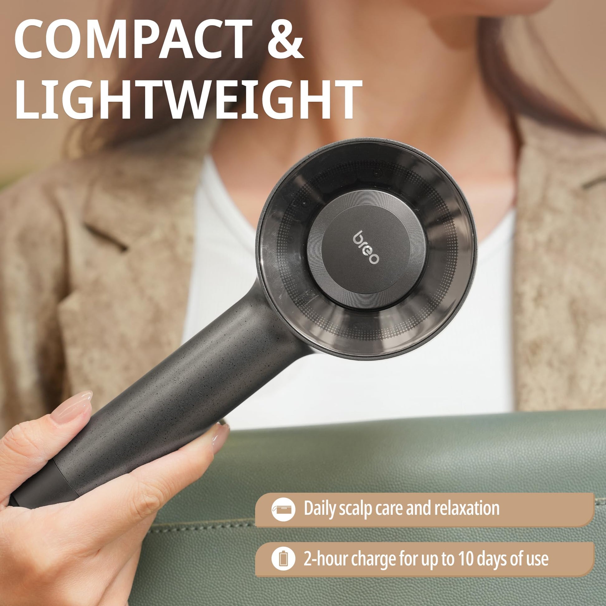 Breo Scalp 3L Laser Hair Growth Comb with 650nm Infrared Technology, 360° Scalp Massager, Waterproof Design, Effective Scalp Stimulation and Hair Regrowth - Medaid International