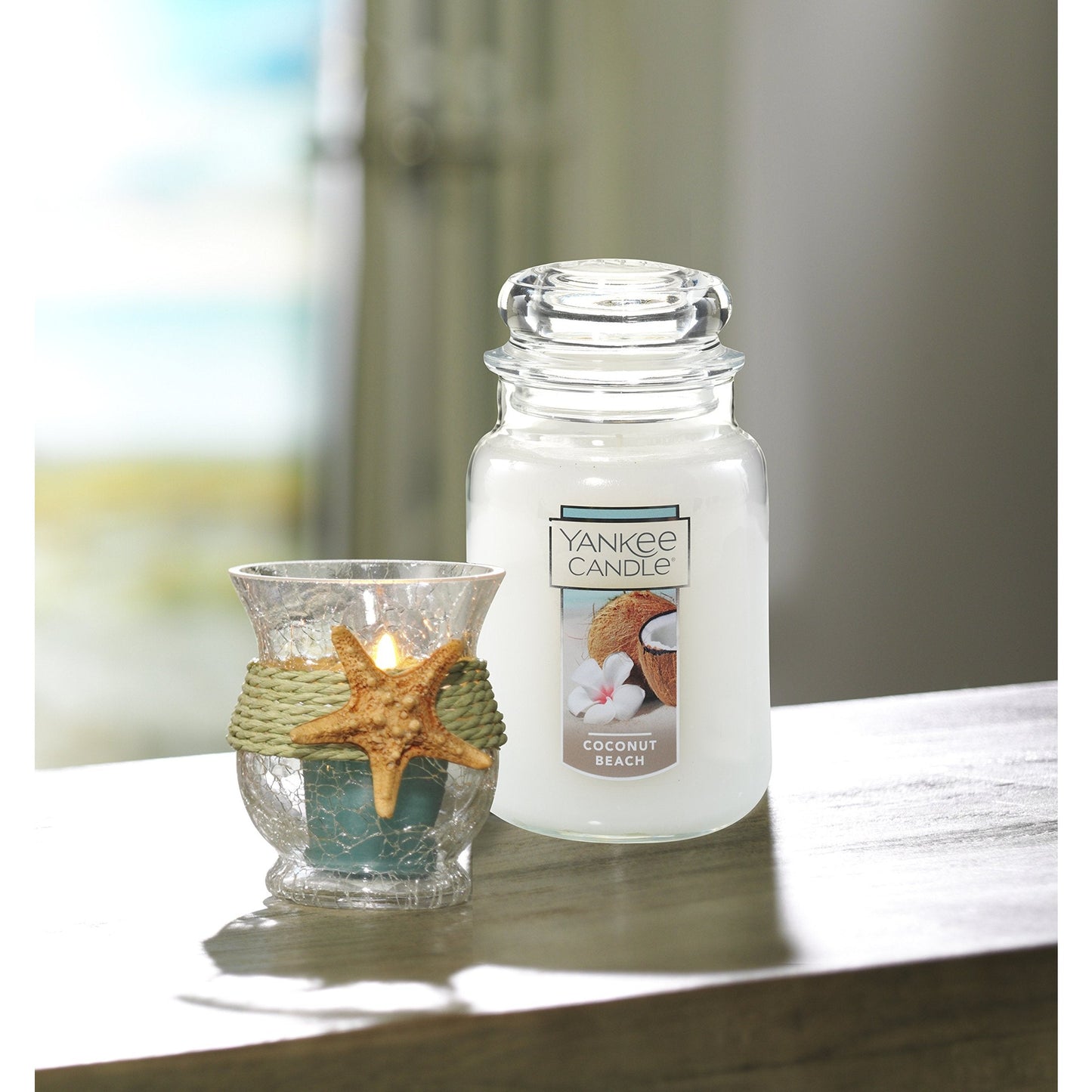 Yankee Candle Coconut Beach Scented Classic 22oz Large Jar Single Wick Candle Over 110 Hours of Burn Time Ideal for Gift-Giving Special Occasions - Medaid International