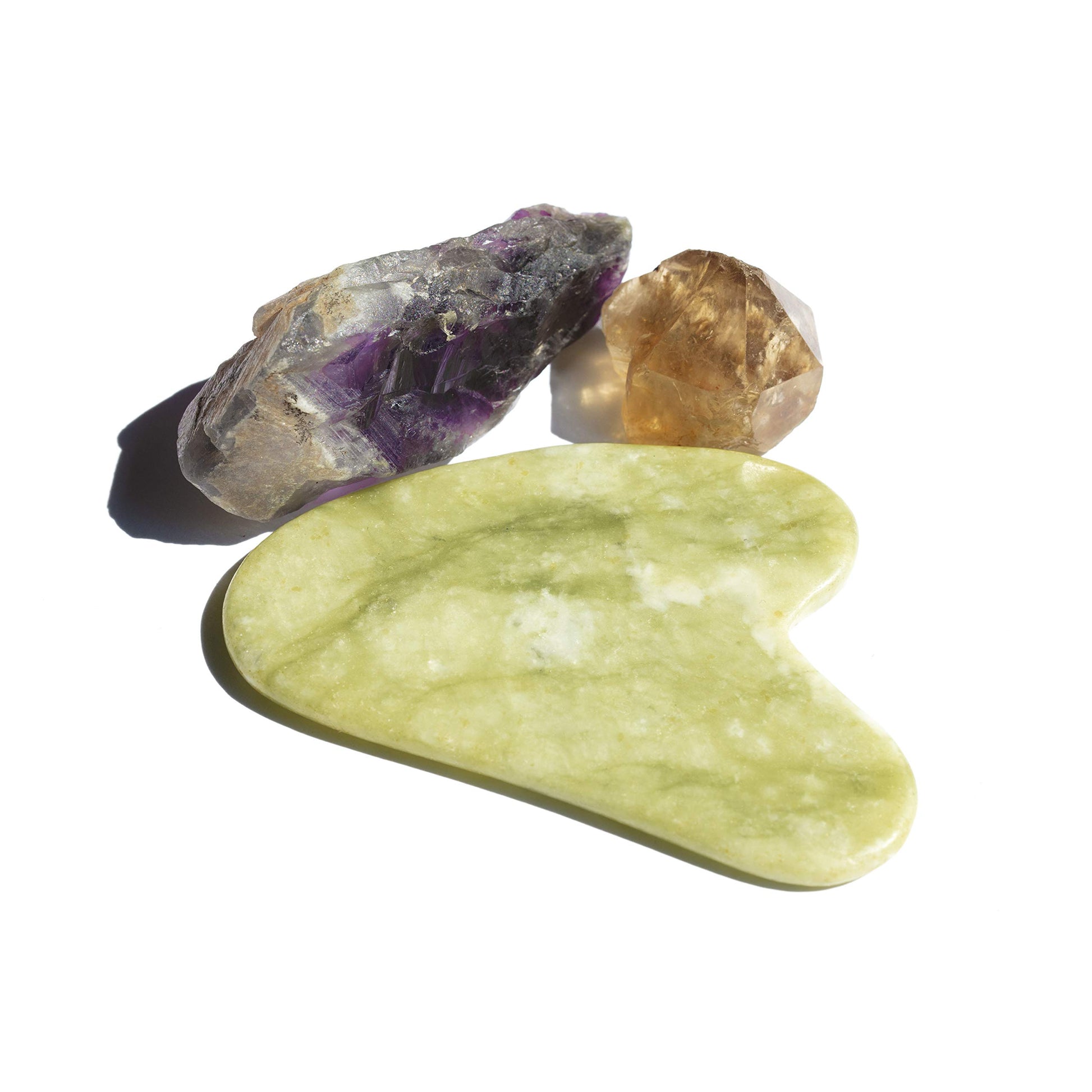 Guasha Scraping Massage Tool – Jade Gua Sha Board - Traditional Scraper Tool for Anti-Aging - Natural Stone Aventurine Guasha - for Silky Smooth and Beautiful Skin - by Sandine - Medaid International