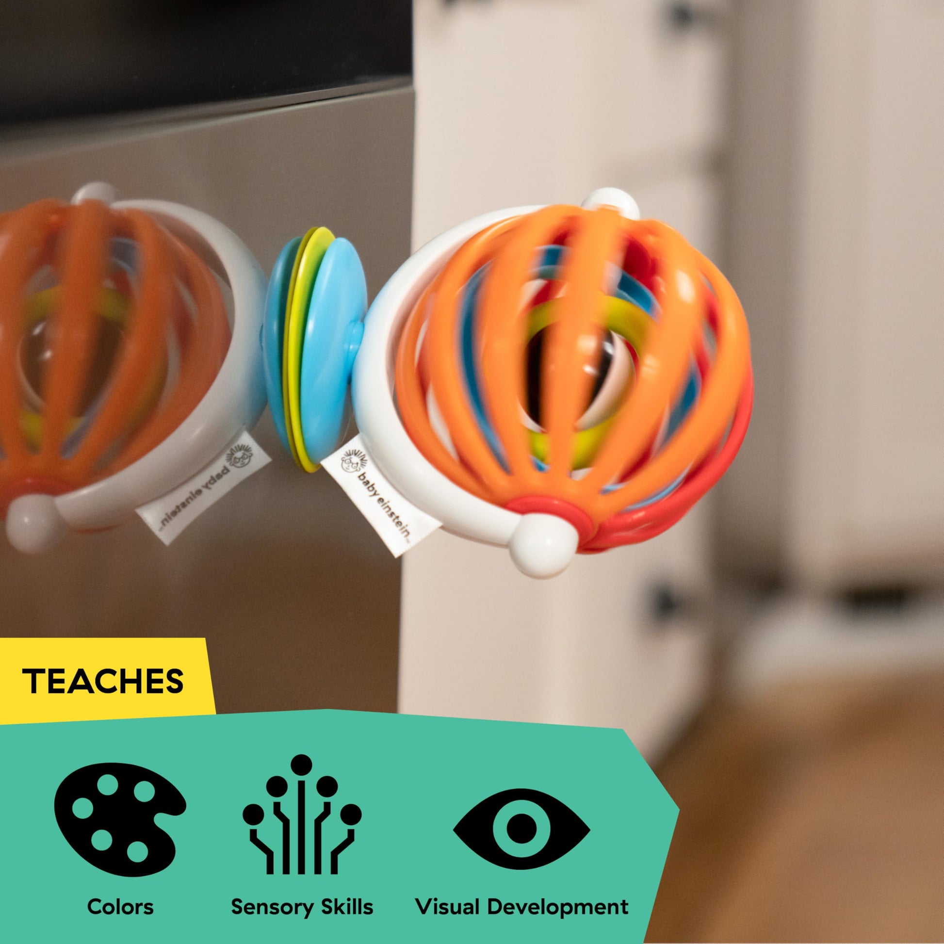 Baby Einstein Sticky Spinner BPA-free Suction Cup High Chair Activity Toy and Tray Toy for Early Development, 3mo+ - Medaid International