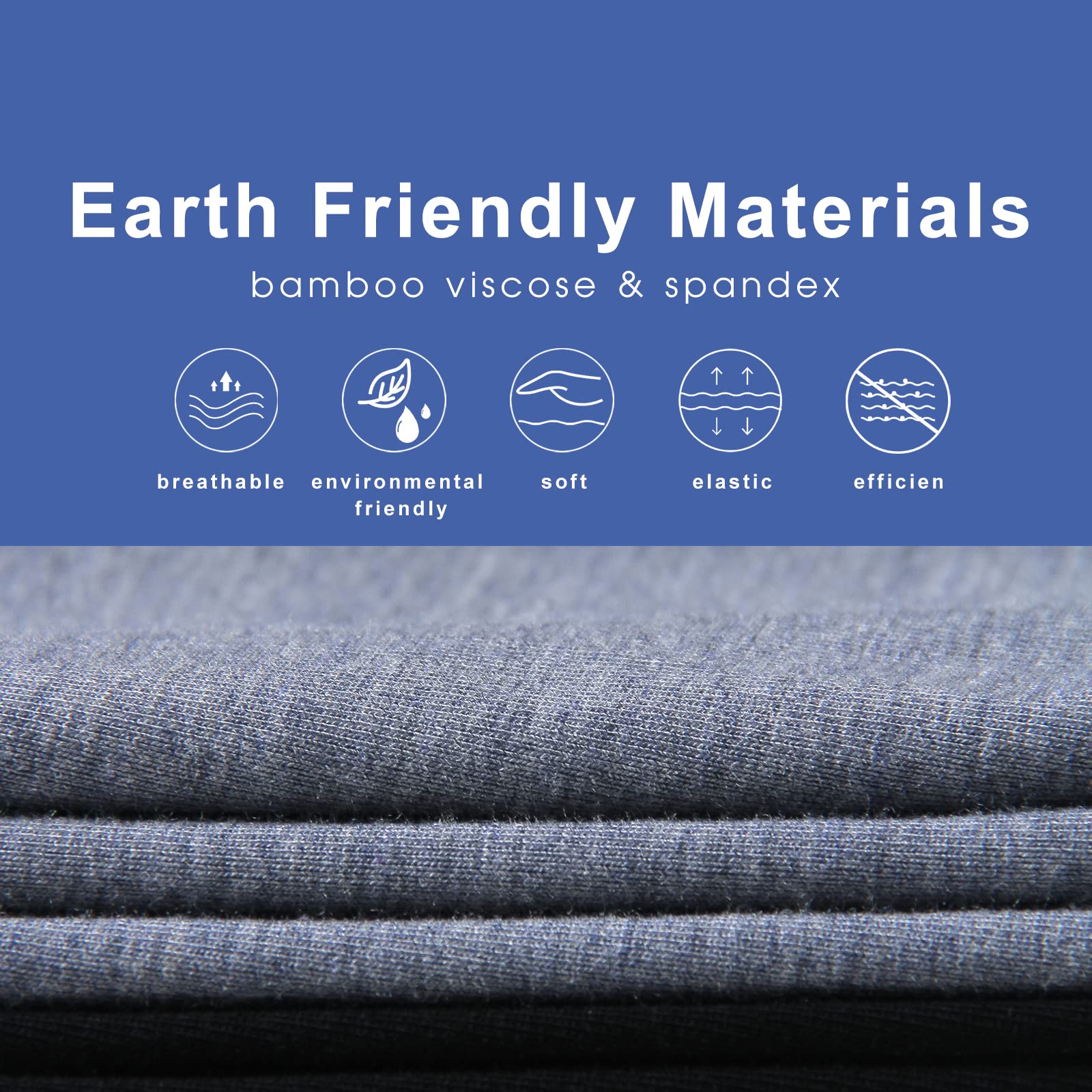 BAMBOO COOL Men's Underwear Soft Breathable Stretch Classic Boxer Briefs with Fly,Multipack - Medaid International