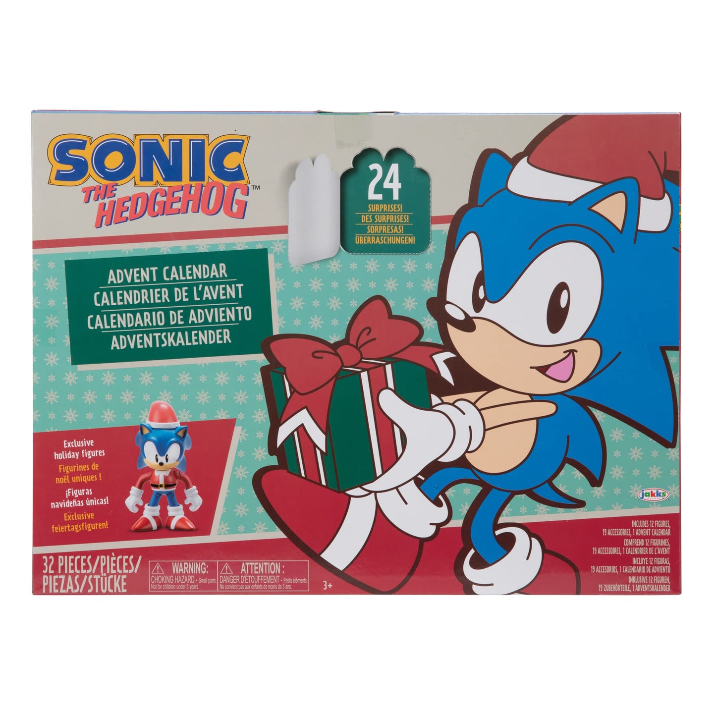 Sonic The Hedgehog Advent Calendar 2025 - 24 Surprises with Exclusive Collectible 2.5 Inch Holiday Action Figures! - Medaid International