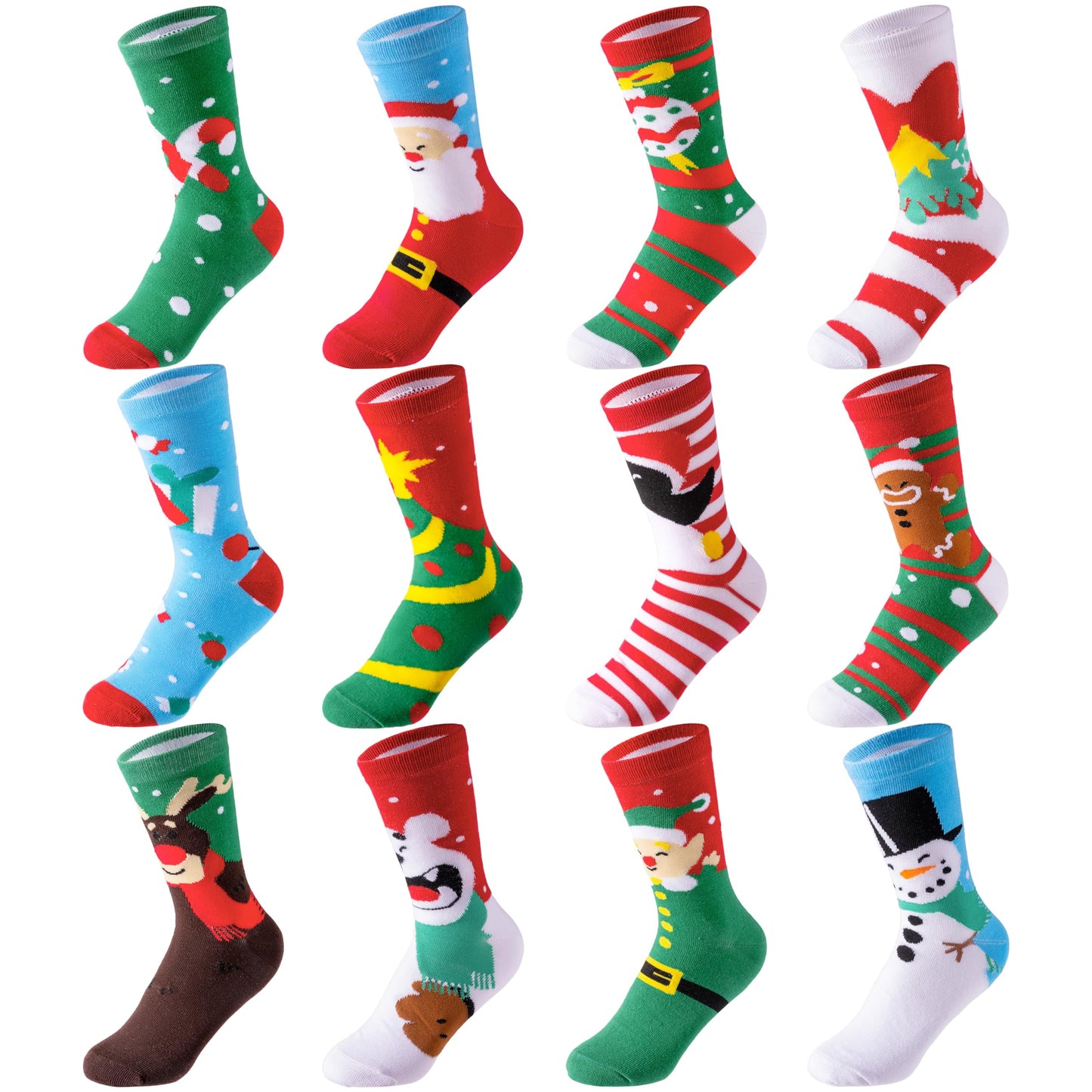 JOYIN 12 Pairs Christmas Socks for Women, Men with Box Christmas Gifts for Teens, Women and Men as Holiday Gifts - Medaid International