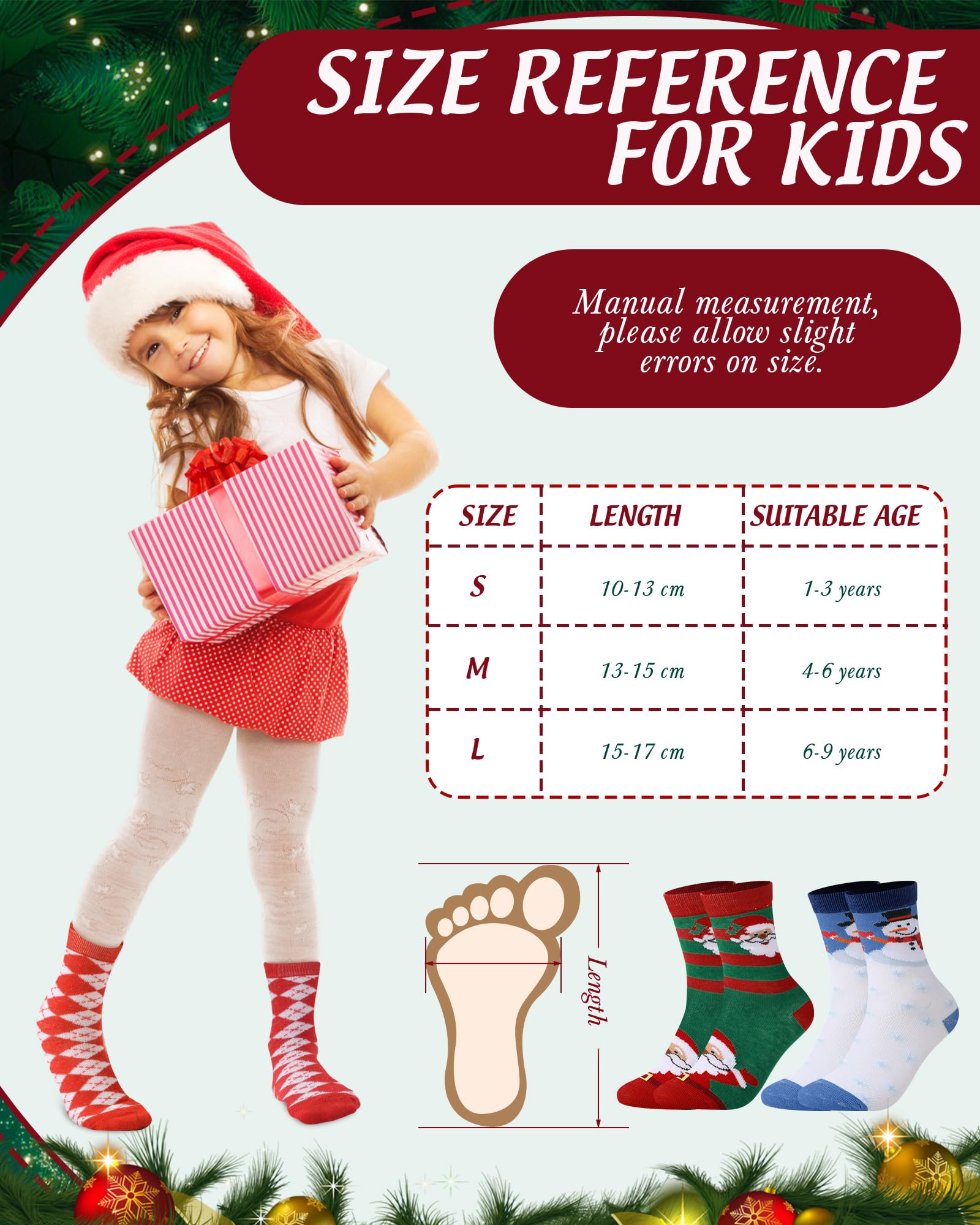 Neer 30 Pair Kid Christmas Socks Colorful Cute Creative Fancy Crew Fun Novelty Design Socks for Toddler Children Boys Girls(Suitable for Age 6-10,Lovely) - Medaid International