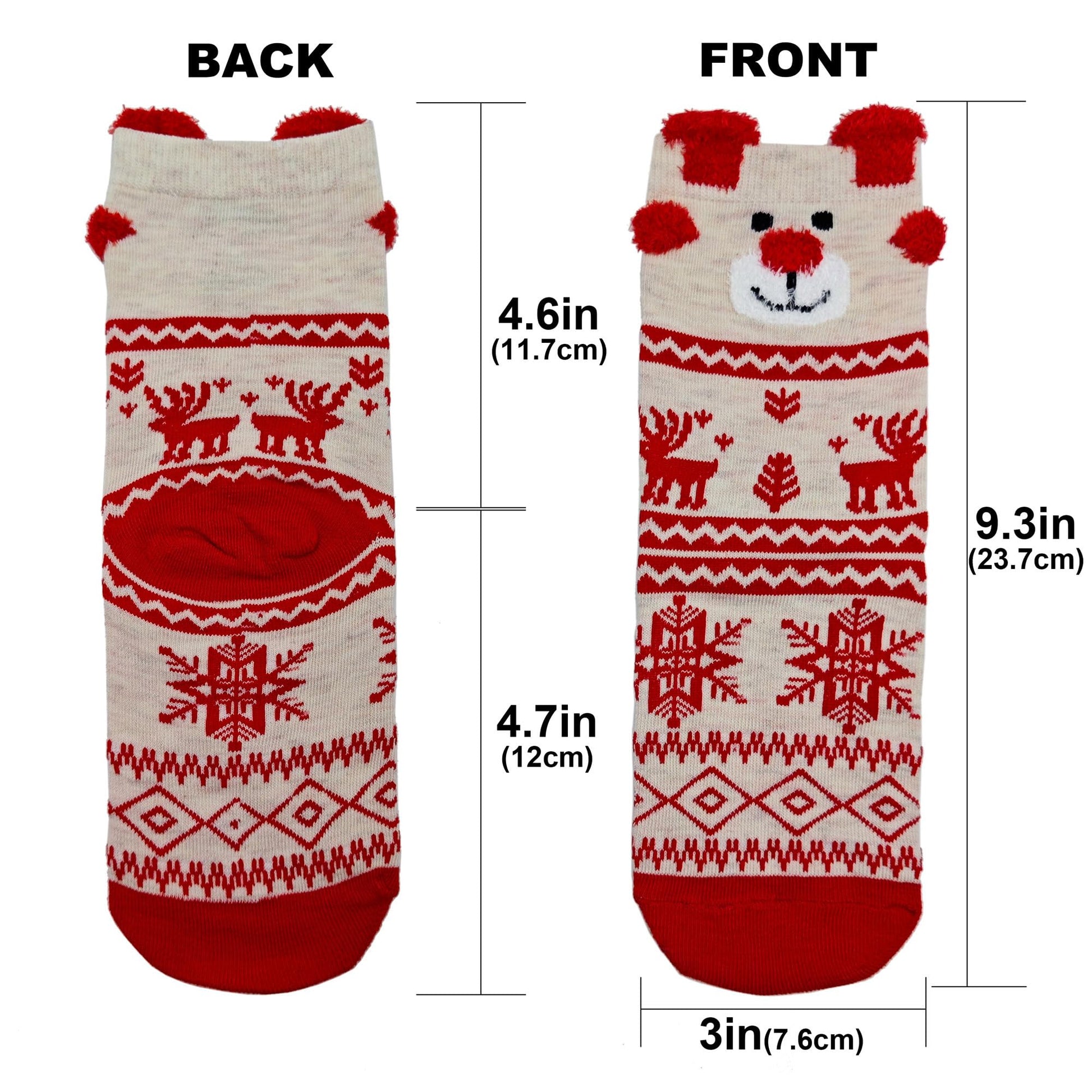 AIMI 3 Pairs Kids Elk Christmas Socks for Girls Boys Years Old Holiday Sock Soft Casual Crew Socks with Gift Box for Children (US, Age, 3 Years, 5 Years) - Medaid International