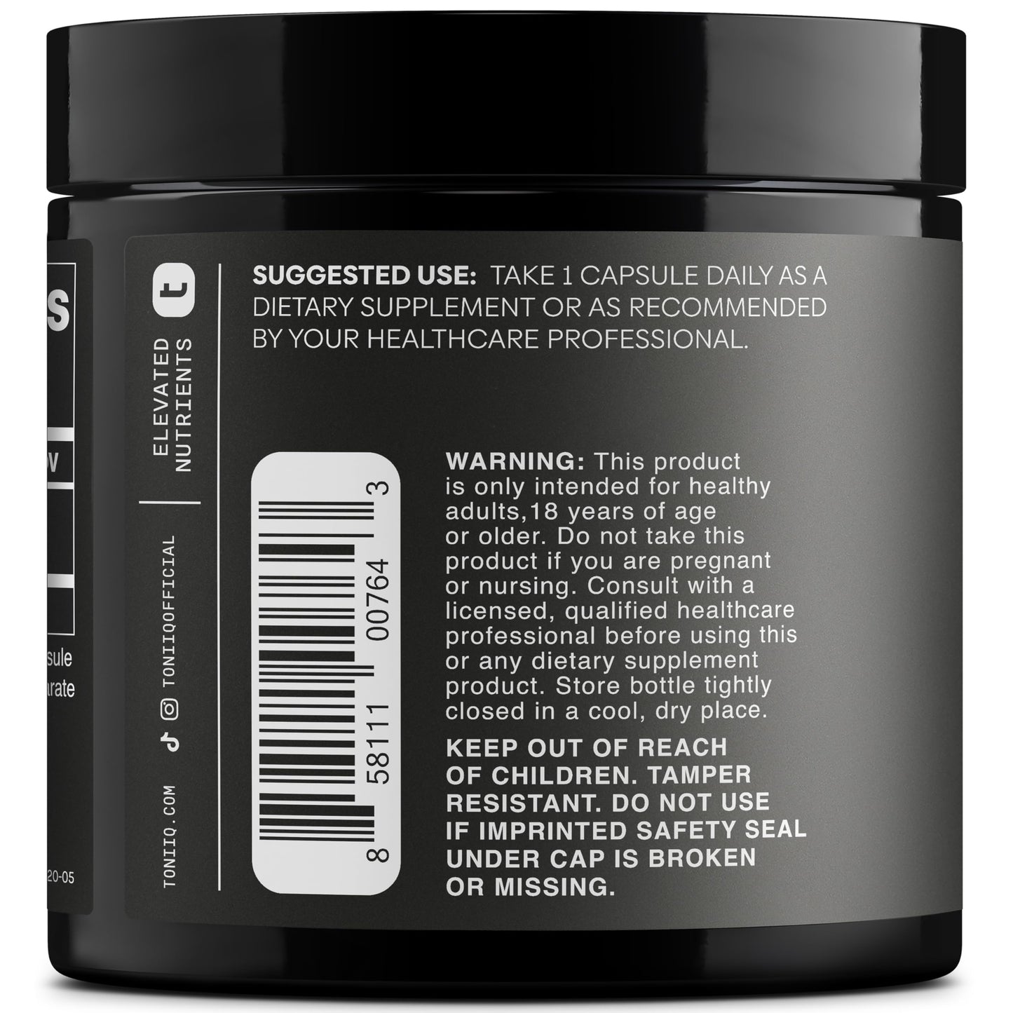 Toniiq 99%+ 20mg Supplement - Ultra High Purity PQQ 20mg Concentrated Formula - PQQ 20 mg 120 Capsules - Pyrroloquinoline Quinone Supplement - 1 Capsule Serving - Vegetarian Capsules - Medaid International