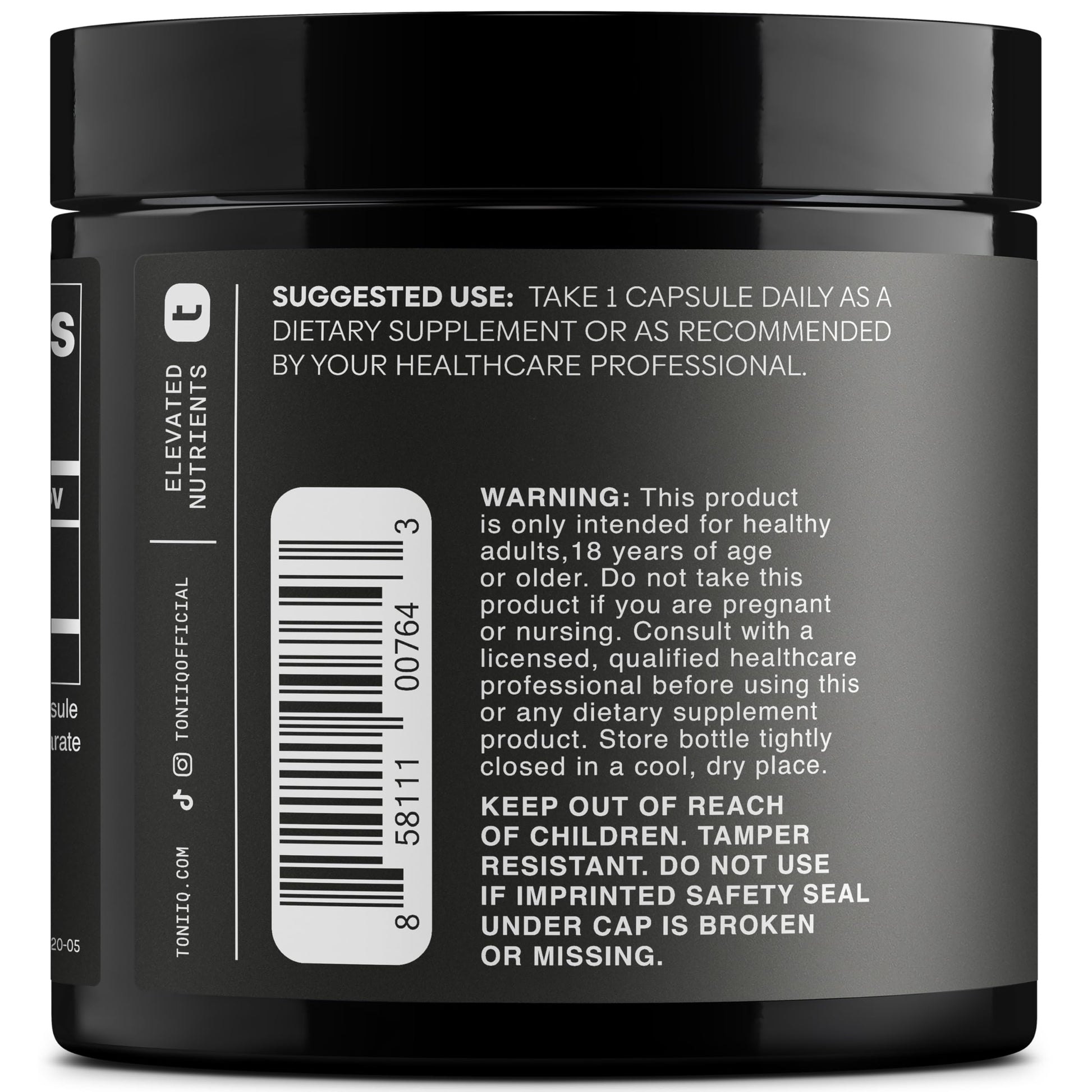 Toniiq 99%+ 20mg Supplement - Ultra High Purity PQQ 20mg Concentrated Formula - PQQ 20 mg 120 Capsules - Pyrroloquinoline Quinone Supplement - 1 Capsule Serving - Vegetarian Capsules - Medaid International