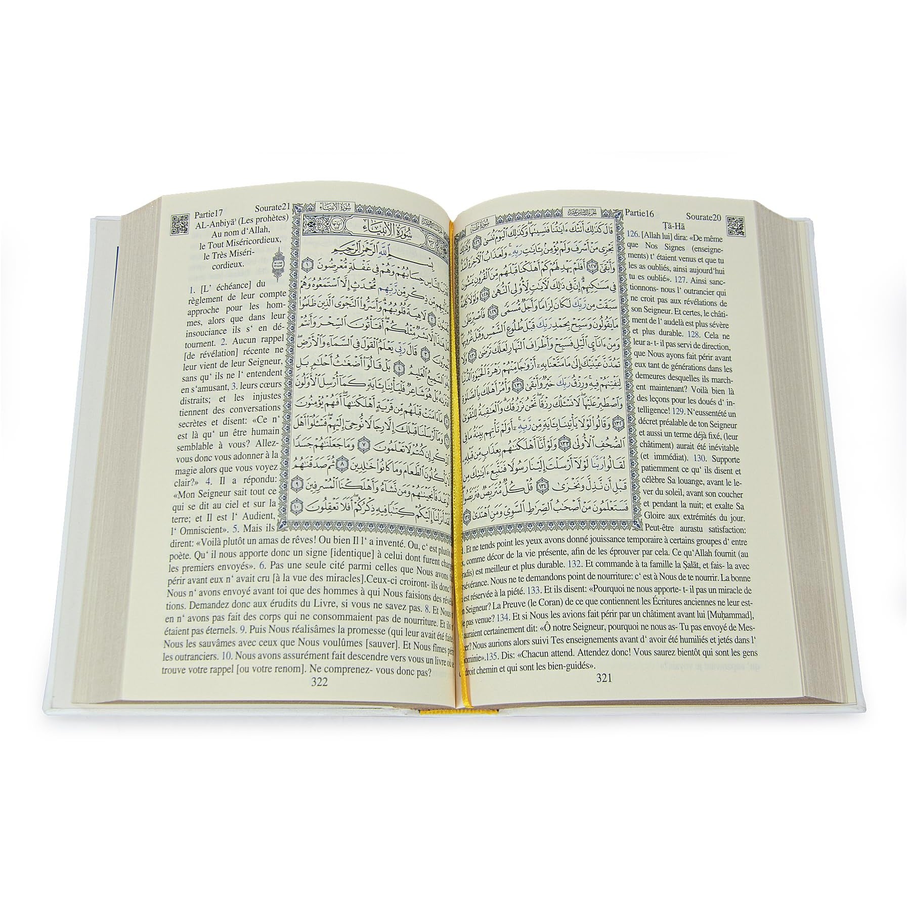 ihvan online Prayer Gift Set for Hajj and Umrah, Muslim Prayer Rug, Prayer Mat, Beads Taasbih, Holy Quran Translated French, Praying Mat, Islamic Gift Set for Ramadan & Eid, White - Medaid International