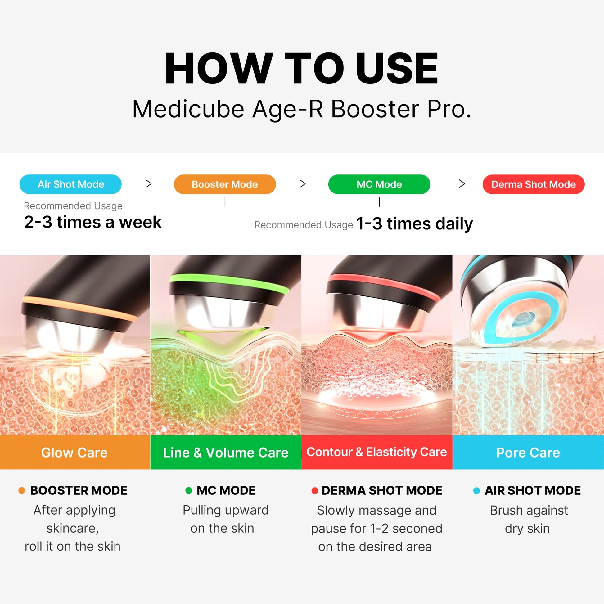 medicube Age-R Booster Pro | 6-in-1 Real Glass Glow Beauty Massager | Looking Glass Skin | Korean Skin Care - Medaid International