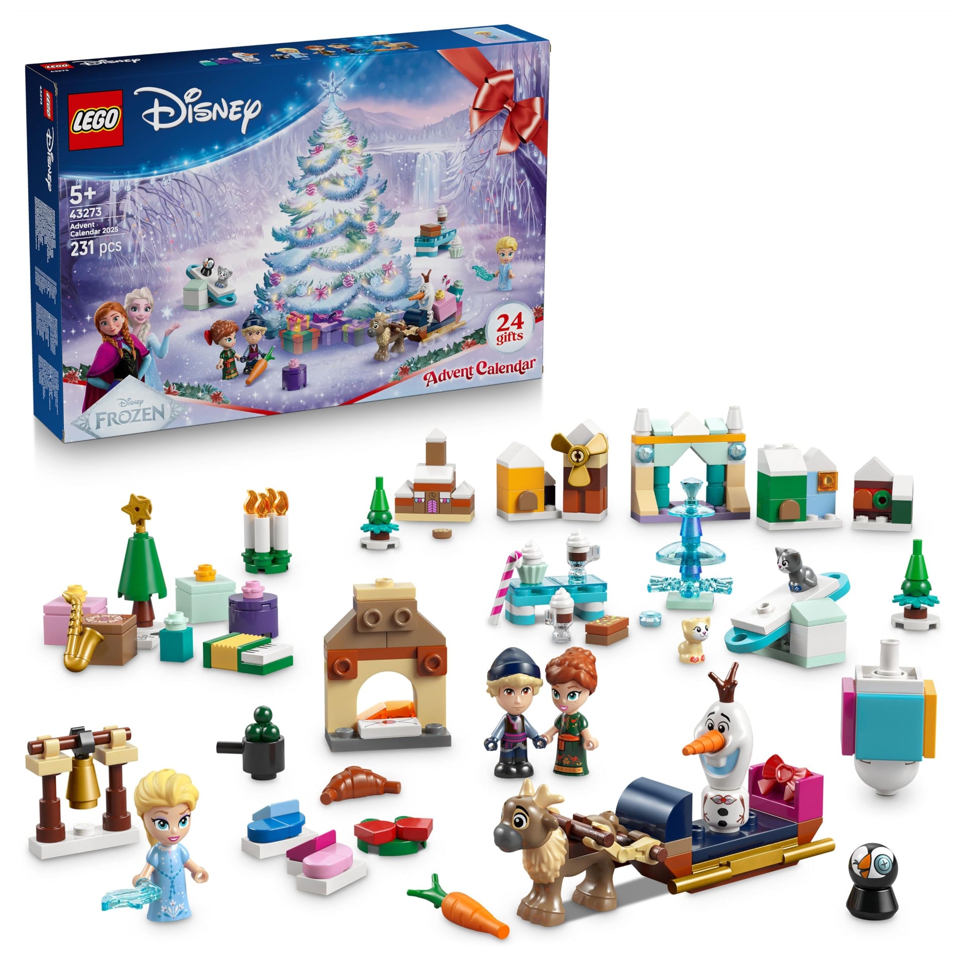 Lego 43273 Disney Princess LEGO(R) Disney Frozen Advent Calendar 2025 Toy Birthday Present Blocks Educational Girls Boys Children 5 6 7 8 Christmas Disney Goods - Medaid International