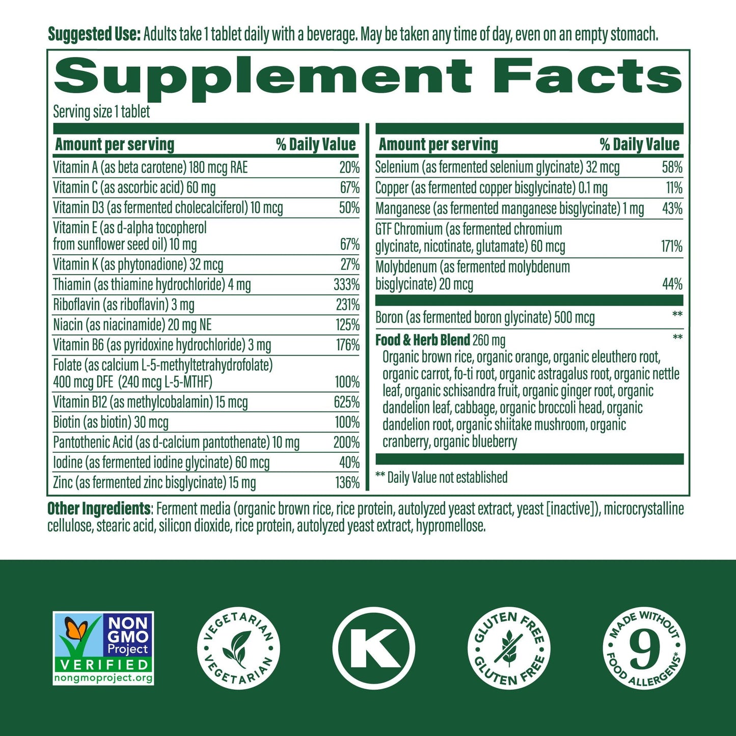 MegaFood One Daily Mens Multivitamins - Multivitamin for Men - Vitamin C, Vitamin D3 & Vitamin B12 - Muscle, Energy Metabolism & Immune Support - Vegetarian, Gluten Free - 60 Tablets, 60 Servings - Medaid International