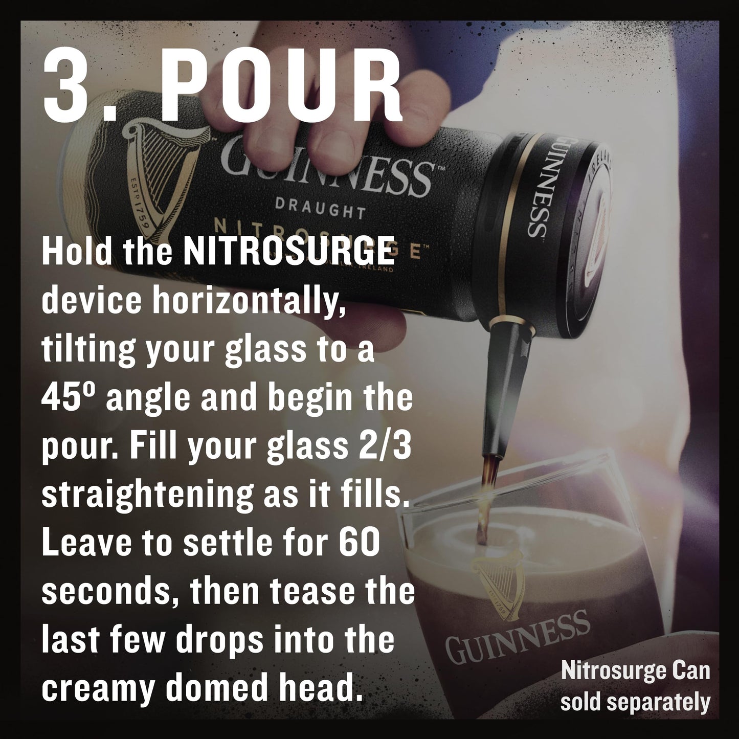 Guinness Draught Nitrosurge Device, Stout Beer, Perfect Pub Pour at Home, Rich Smooth Head & Sweetness of Malt Balanced with Hops, Cans Sold Separately, Device Only, Black - Medaid International