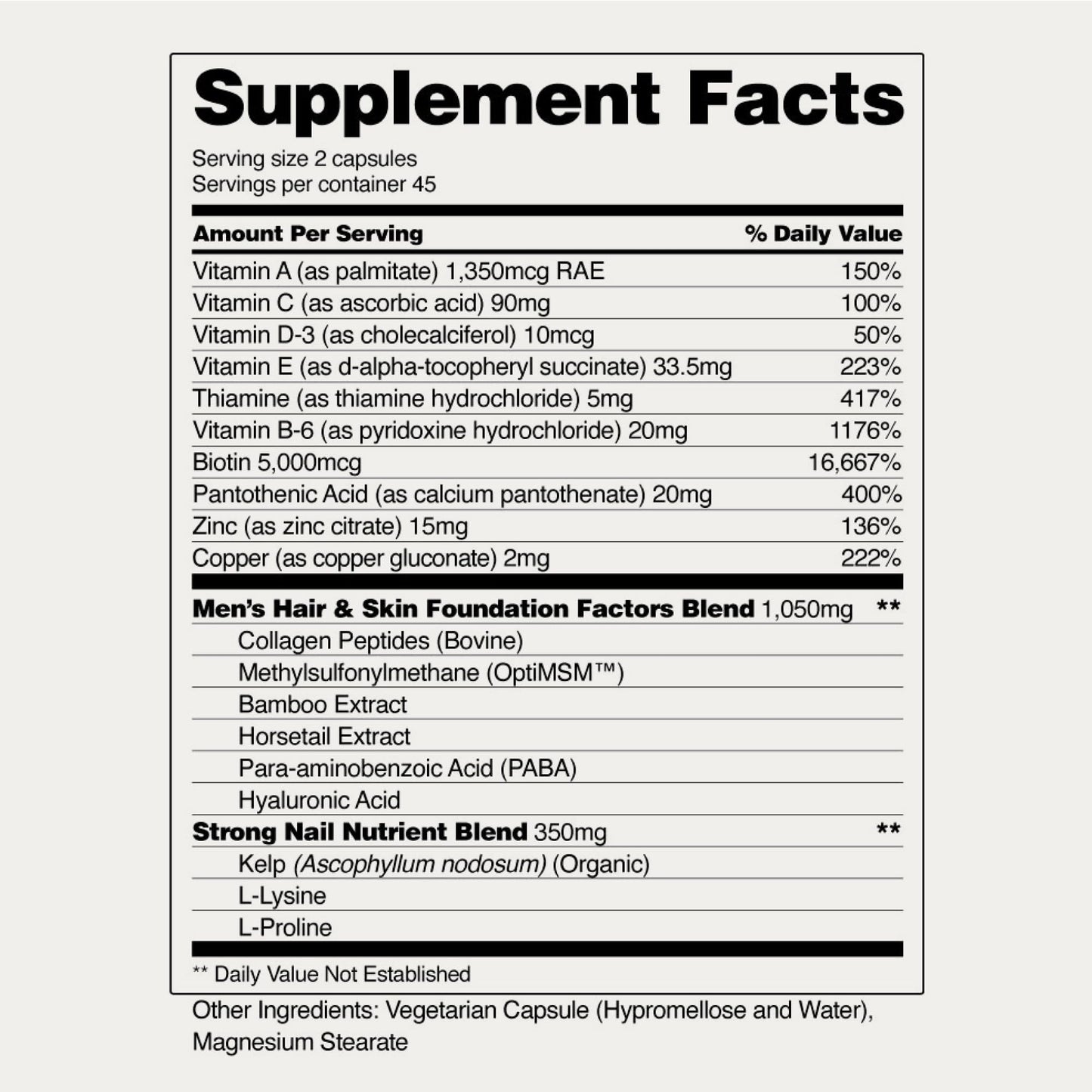 Hair Growth Supplement - Promotes Hair Regrowth, Stops Hair Loss & Boosts Beard Growth with Biotin, Kelp, Bamboo & More for Skin, Nails & Hair (60 Capsules) - Medaid International