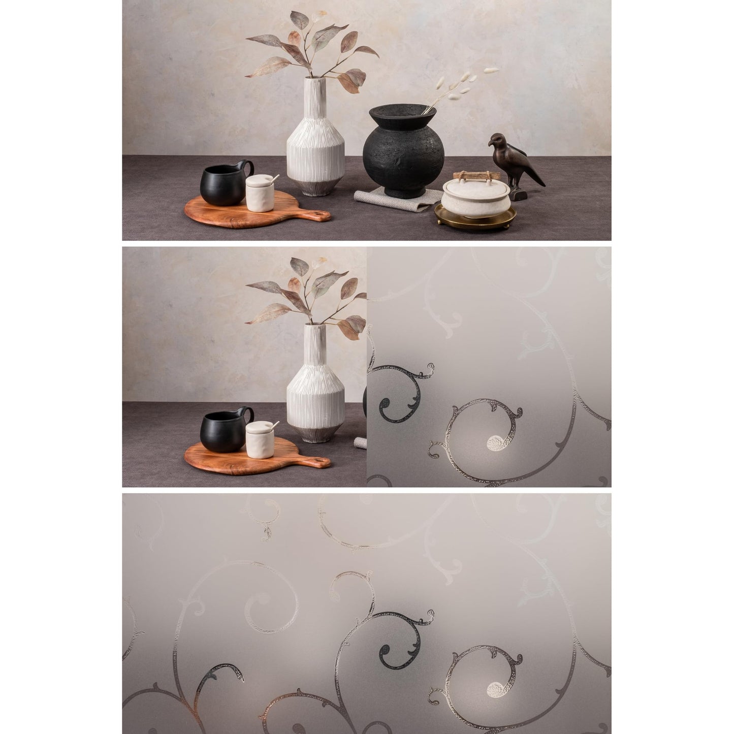 Artscape Etched Lace | Decorative Privacy Window Film with Textured Glass Pattern | Non-Adhesive & UV Protection | Easy to Apply & Removable | 24 x 36 Inches | Made in USA - Medaid International