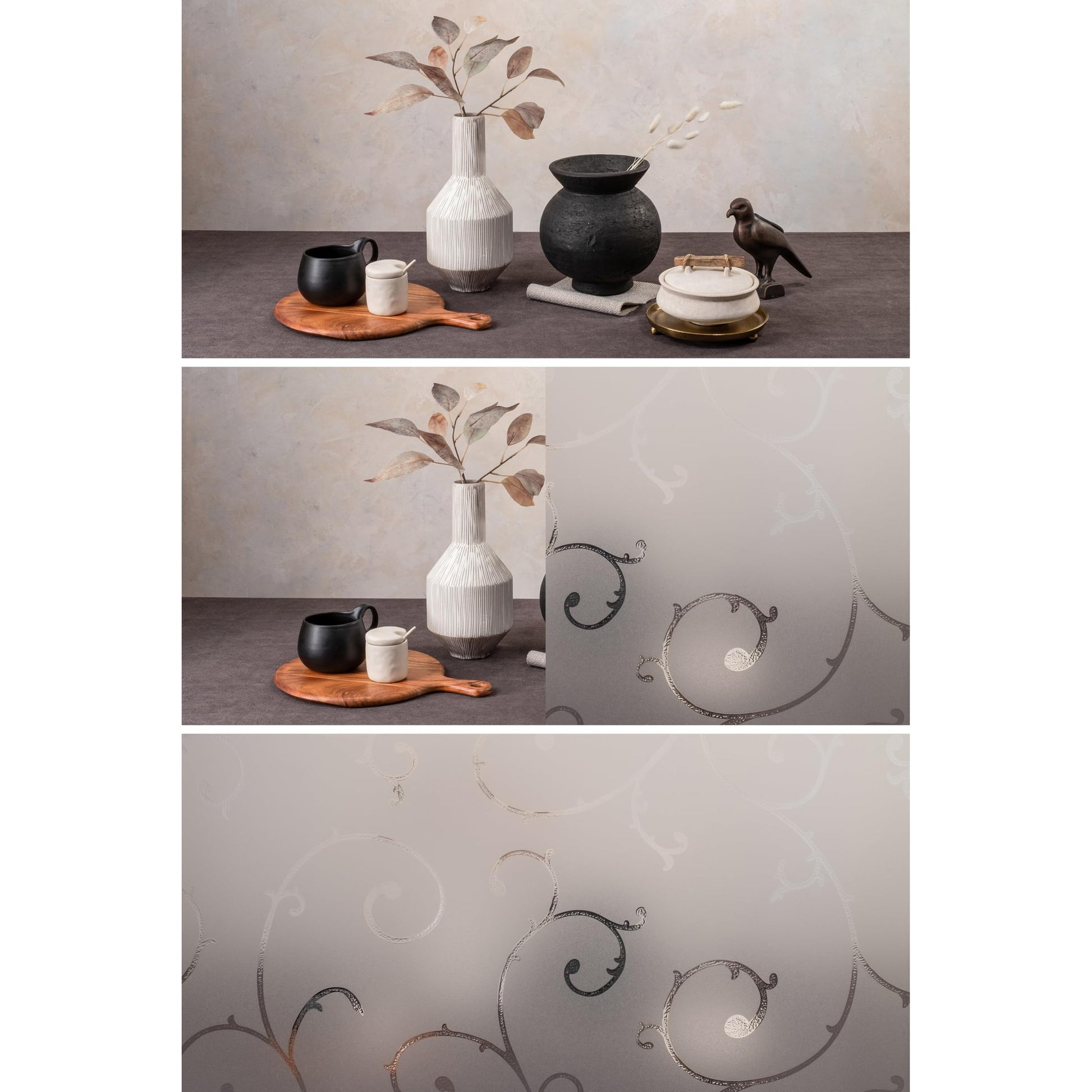 Artscape Etched Lace | Decorative Privacy Window Film with Textured Glass Pattern | Non-Adhesive & UV Protection | Easy to Apply & Removable | 24 x 36 Inches | Made in USA - Medaid International