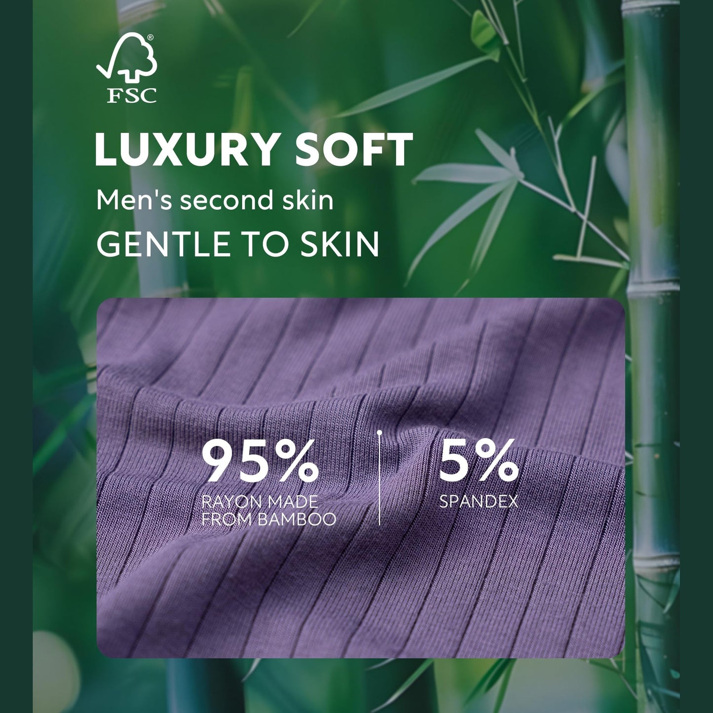 DAVID ARCHY Men's Underwear Breathable Rayon Made from Bamboo Boxer Briefs for Men 4 Pack with Fly M 6.5'' Deep Blue/Olive Green/Black/Deep Grape Purple - Medaid International