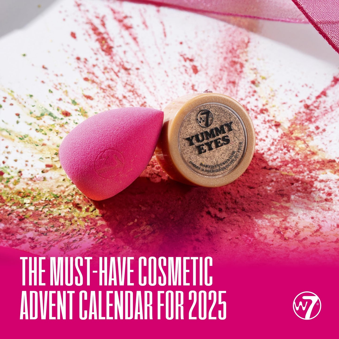 W7 Beauty Blast - Makeup Advent Calendar 2025 - Beauty & Cosmetic Calendar - Individually Boxed Makeup & Cosmetic Surprises For the 24 Days to Christmas - Cruelty Free Gifting - Medaid International