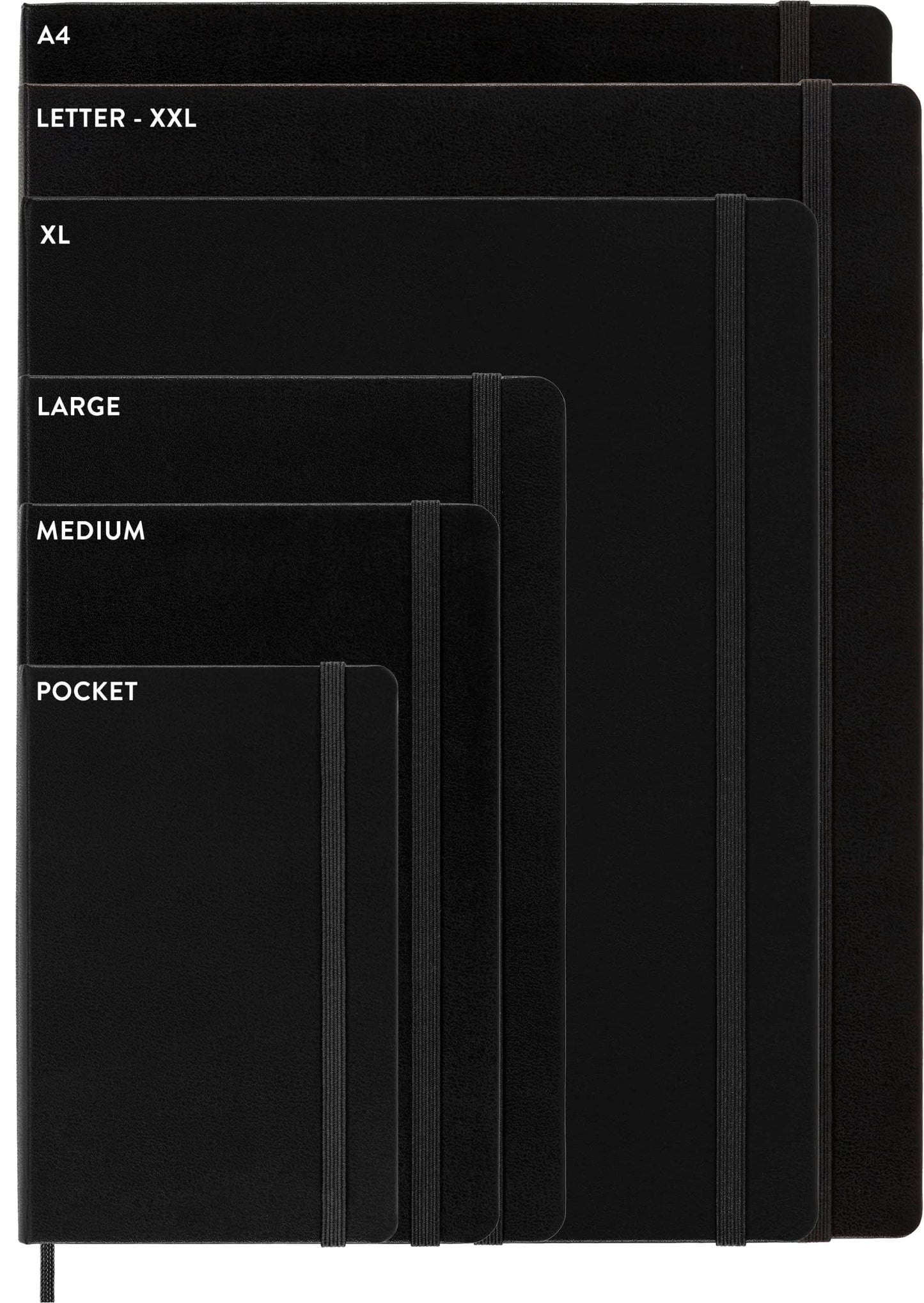 Moleskine Classic Notebook, Large, Ruled, Black, Hard Cover (5 x 8.25) - Medaid International