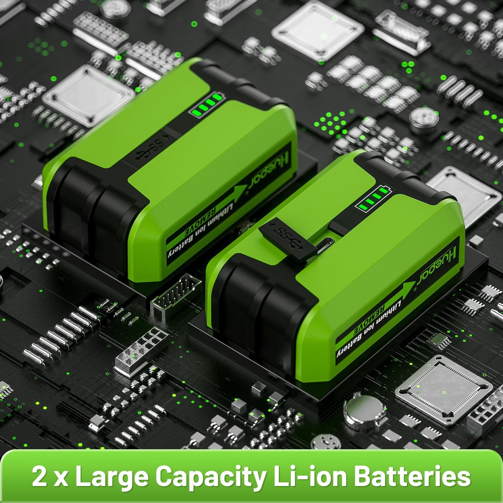 Huepar Laser Level 3x360 Self Leveling with 2 Rechargeable Batteries, 3D 12 Lines High Brightness Green Laser Level for Construction or Home Renovation, LS03CG - Medaid International