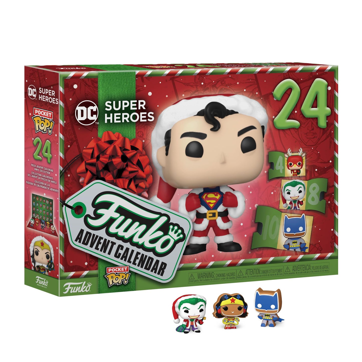 Funko Pop! Advent Calendar: DC Super Heroes - Superman - 24 Days of Surprises - Collectible Vinyl Mini Figures - Mystery Box - Gift Idea - Holiday Present for Girls, Boys & Kids - Christmas Countdown - Medaid International