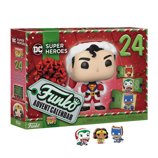 Funko Pop! Advent Calendar: DC Super Heroes - Superman - 24 Days of Surprises - Collectible Vinyl Mini Figures - Mystery Box - Gift Idea - Holiday Present for Girls, Boys & Kids - Christmas Countdown - Medaid International