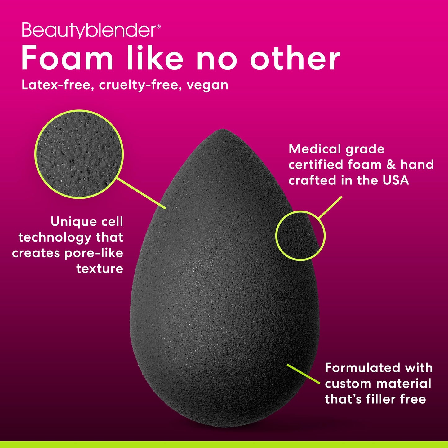Beautyblender® | Pro Blender Makeup Sponge | Blend Liquid Foundations, Powders and Creams | Streak Free Application | Vegan, Cruelty Free | Made in USA - Medaid International