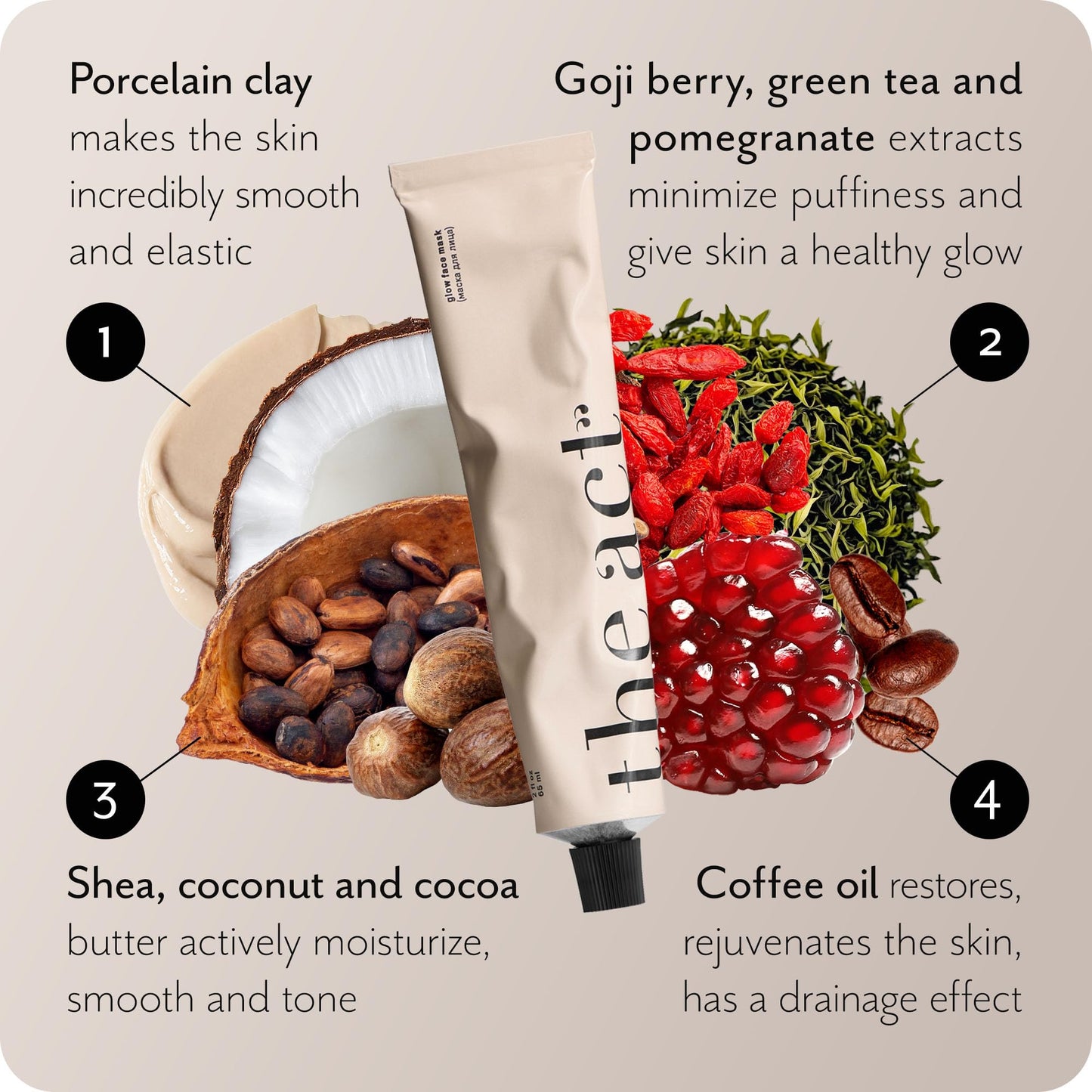 Facial Mask - Moisturizer Coffee Face Mask -Hydrating Face Masks Skincare, Antioxidants for All Skin Types | Lightweight, Non-Greasy 2Fl Oz - Medaid International