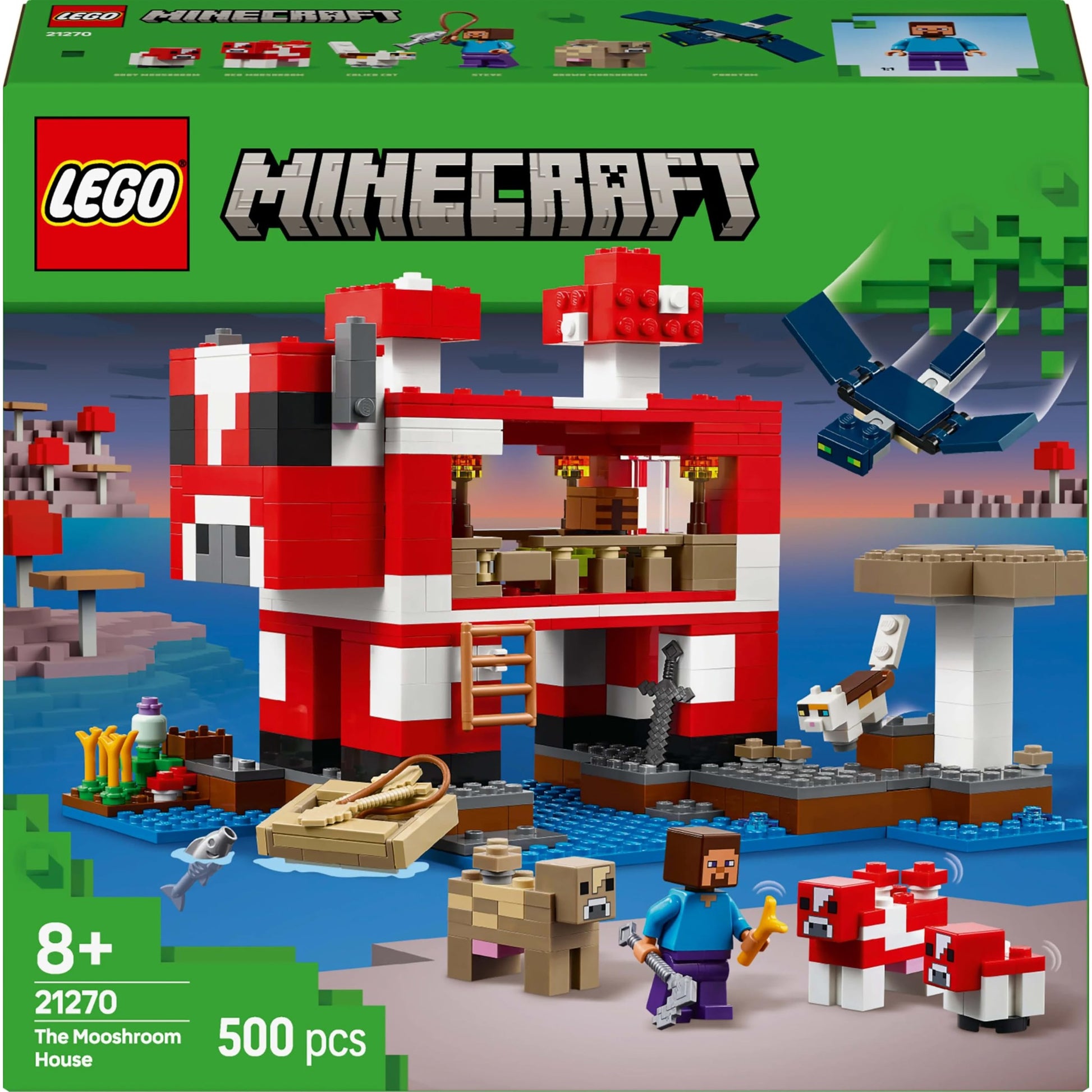 LEGO Minecraft 21270 Moshroom House, Toy, Birthday Gift, Blocks, Girls, Boys, Children, 8, 9, 10, Elementary School Students - Medaid International