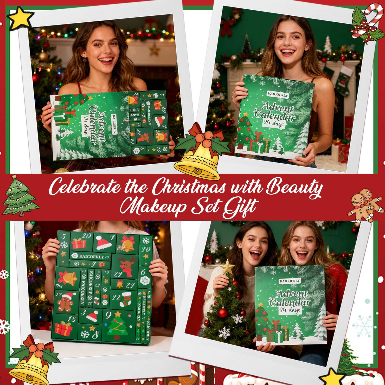 Makeup Advent Calendar 2025 for Women Teen Girls,24 Days Christmas Makeup Set with Surprises Individually Boxed ，2025 Xmas Countdown Calendar Makeup Kits for Christmas Party Festival - Medaid International