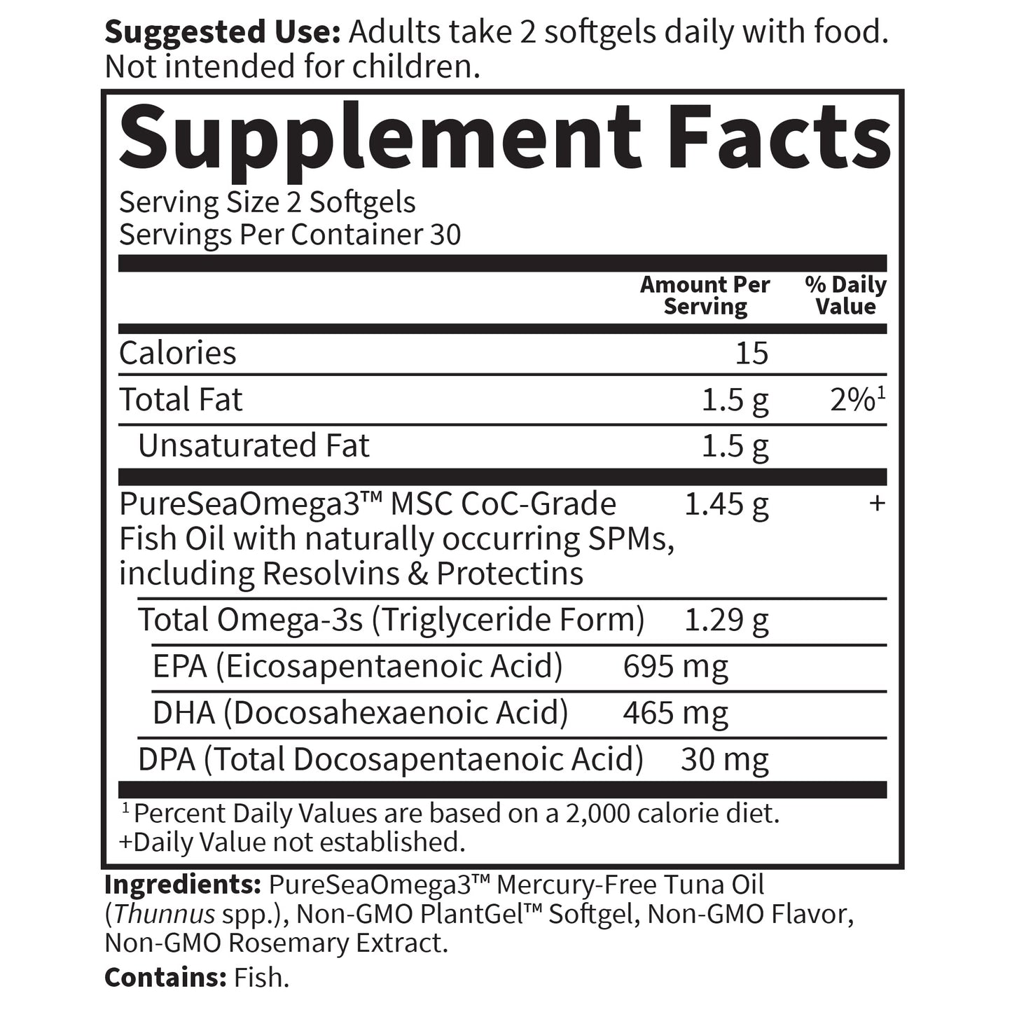 Garden of Life Dr. Formulated Advanced Omega Fish Oil - Lemon, 1,290mg EPA, DHA + DPA in Triglyceride Form, Single Source Omega 3 Supplement for Ultimate Brain & Heart Health, Non-GMO, 60 Softgels - Medaid International