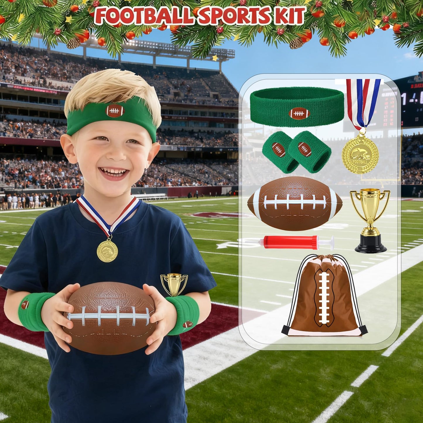 2025 Football Advent Calendar,24 Days of Christmas Countdown Rugby Advent Calendar Football Party Favor Set for Football Lover Teen Boys Girls Xmas Gifts - Medaid International