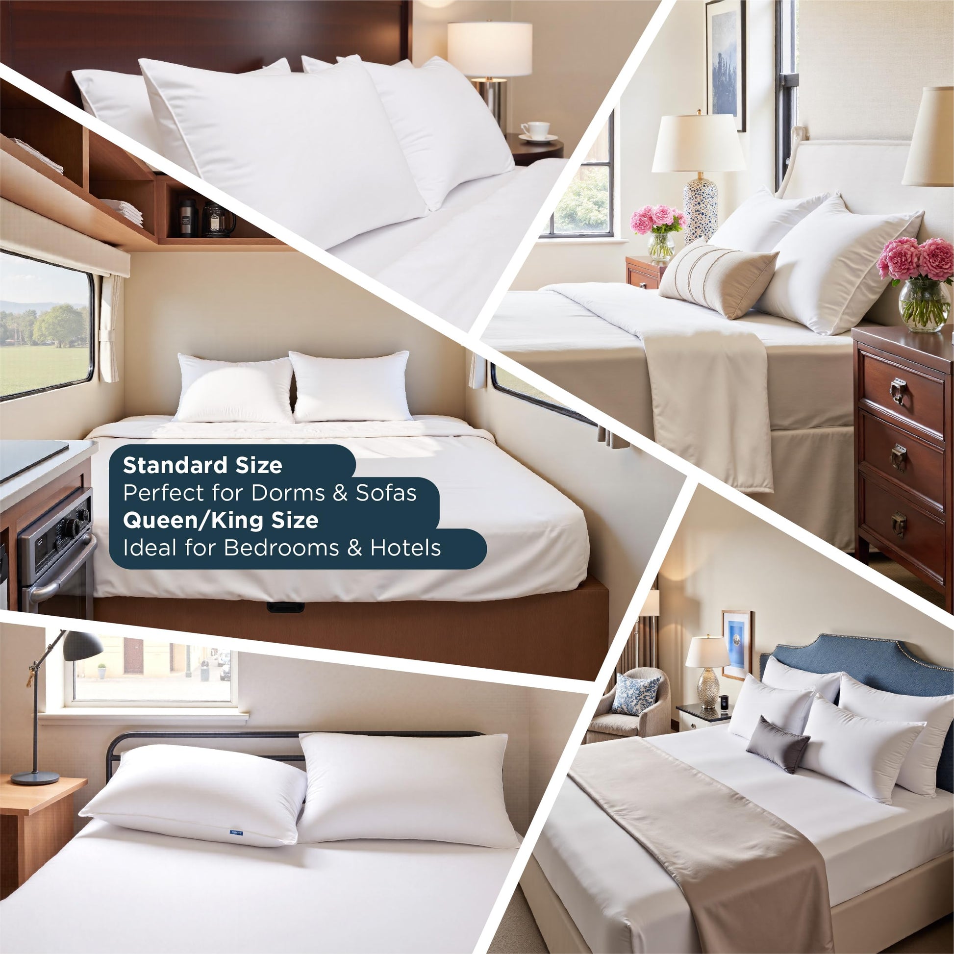 Bedsure Pillows Queen Size Set of 2 - Soft Bed Pillows for Sleeping 2 Pack, Fluffy and Supportive, Hotel Quality, Original Down Alternative Filling for Side, Back Sleepers - Medaid International