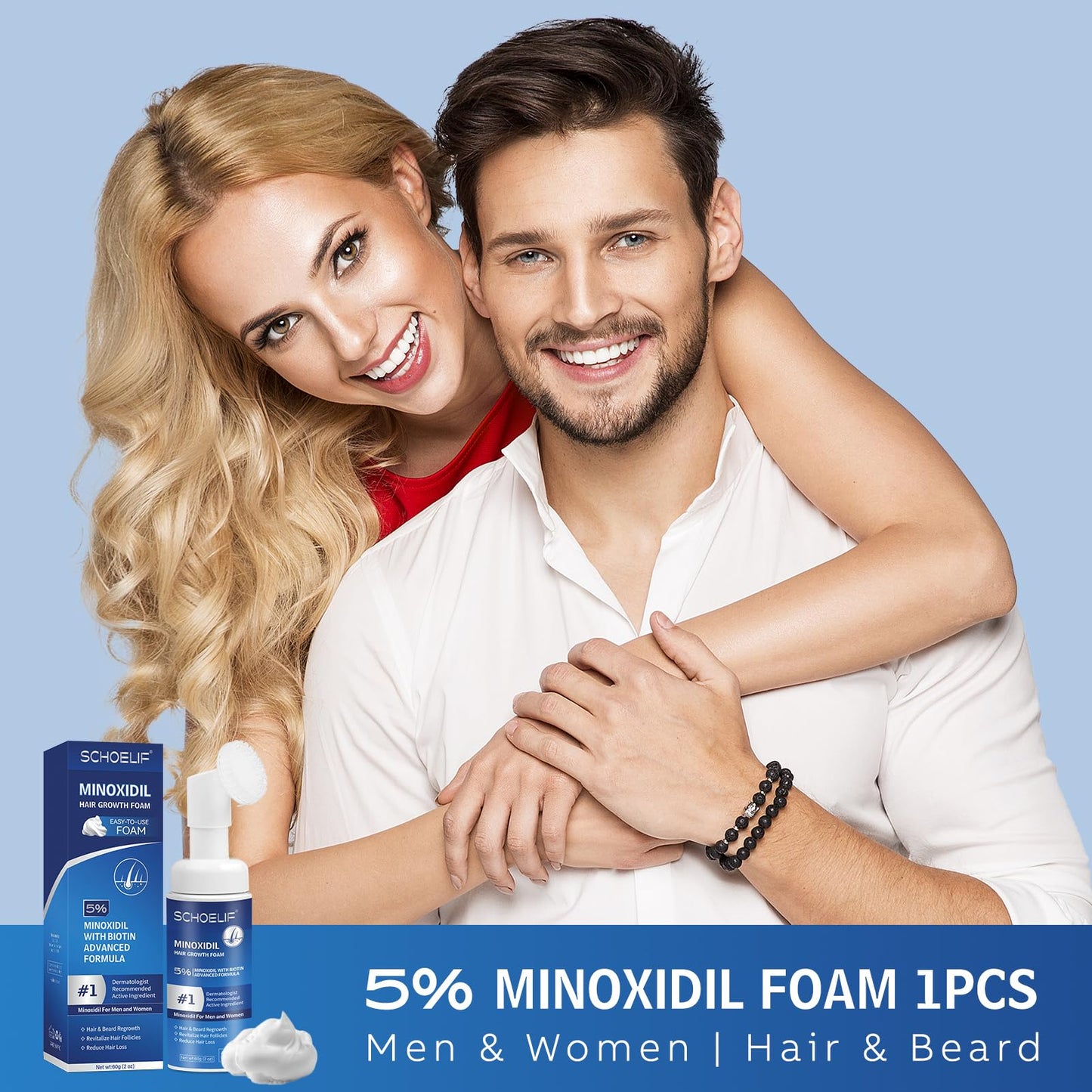 5% Minoxidil Foam 1PCS, Minoxidil for Men Foam, Minoxidil for Women Hair Growth, Minoxidil Foam for Men, Minoxidil Foam for Women. - Medaid International