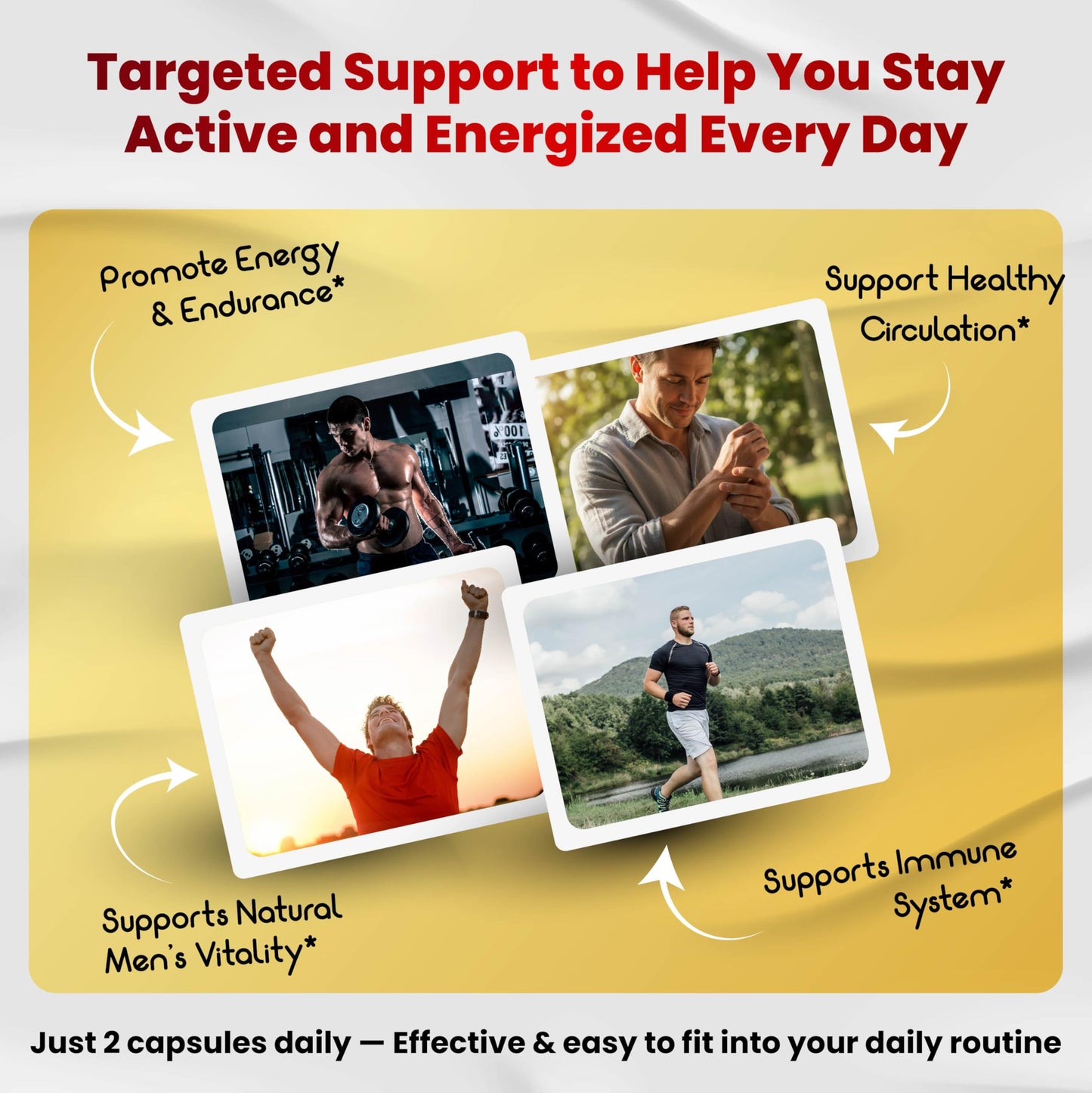 VEGATOT 𝟴 𝗜𝗡 𝟭 Testo Support - Boost Performance with Tongkat Ali, Panax Ginseng, Maca Root, Ashwagandha, Tribulus - Energy, Stamina, Circulation Support - Medaid International