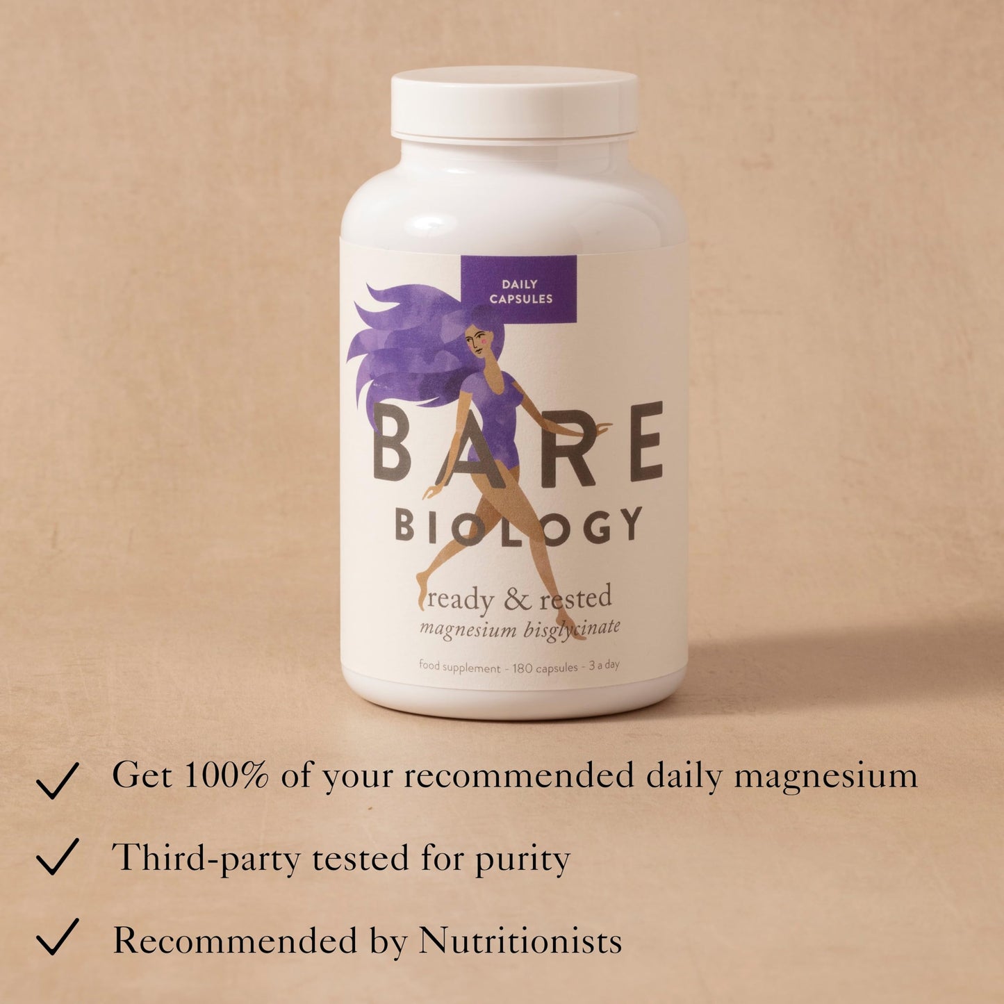 Buffered Magnesium Capsules by Bare Biology - Medaid International