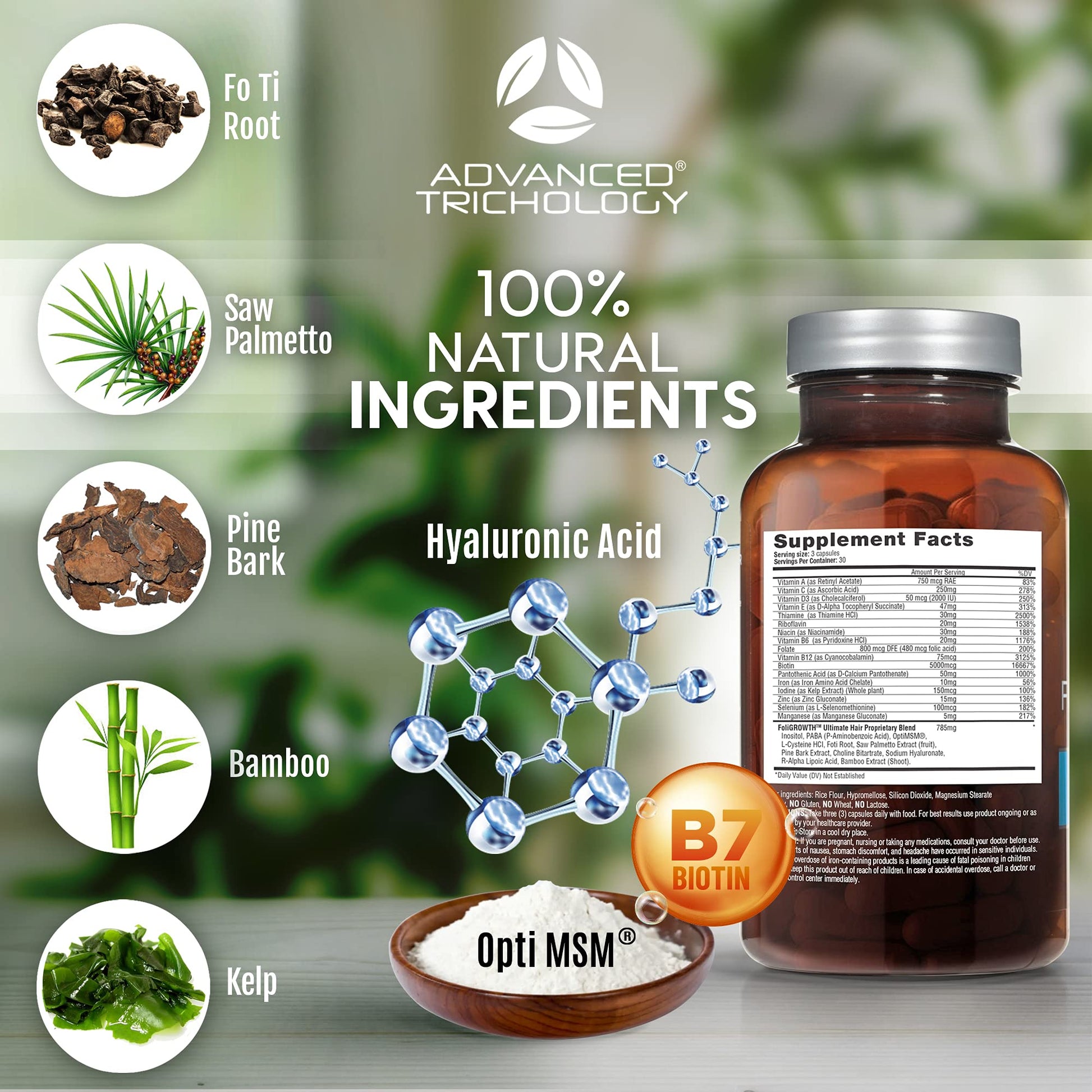 Advanced Trichology FoliGROWTH™ Hair Growth Supplement for Thicker Fuller Hair | Approved* by the American Hair Loss Association | Revitalize Thinning Hair - 90 Count (Pack of 1) - Medaid International