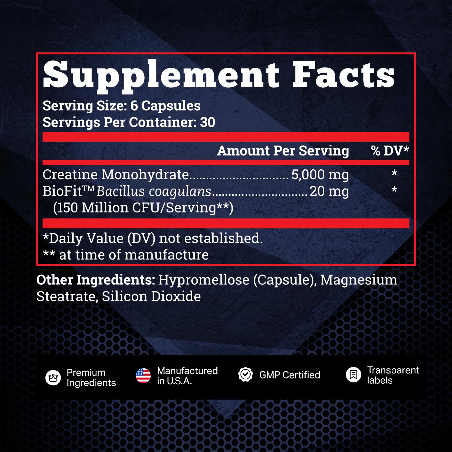 Old School Labs 5000mg Creatine Monohydrate Capsules With BioFit™ (Max Strength) Supports Muscle Growth & Recovery, Performance, Cognitive Health - Creatine Pills for Men & Women, Made in USA 180 Caps - Medaid International