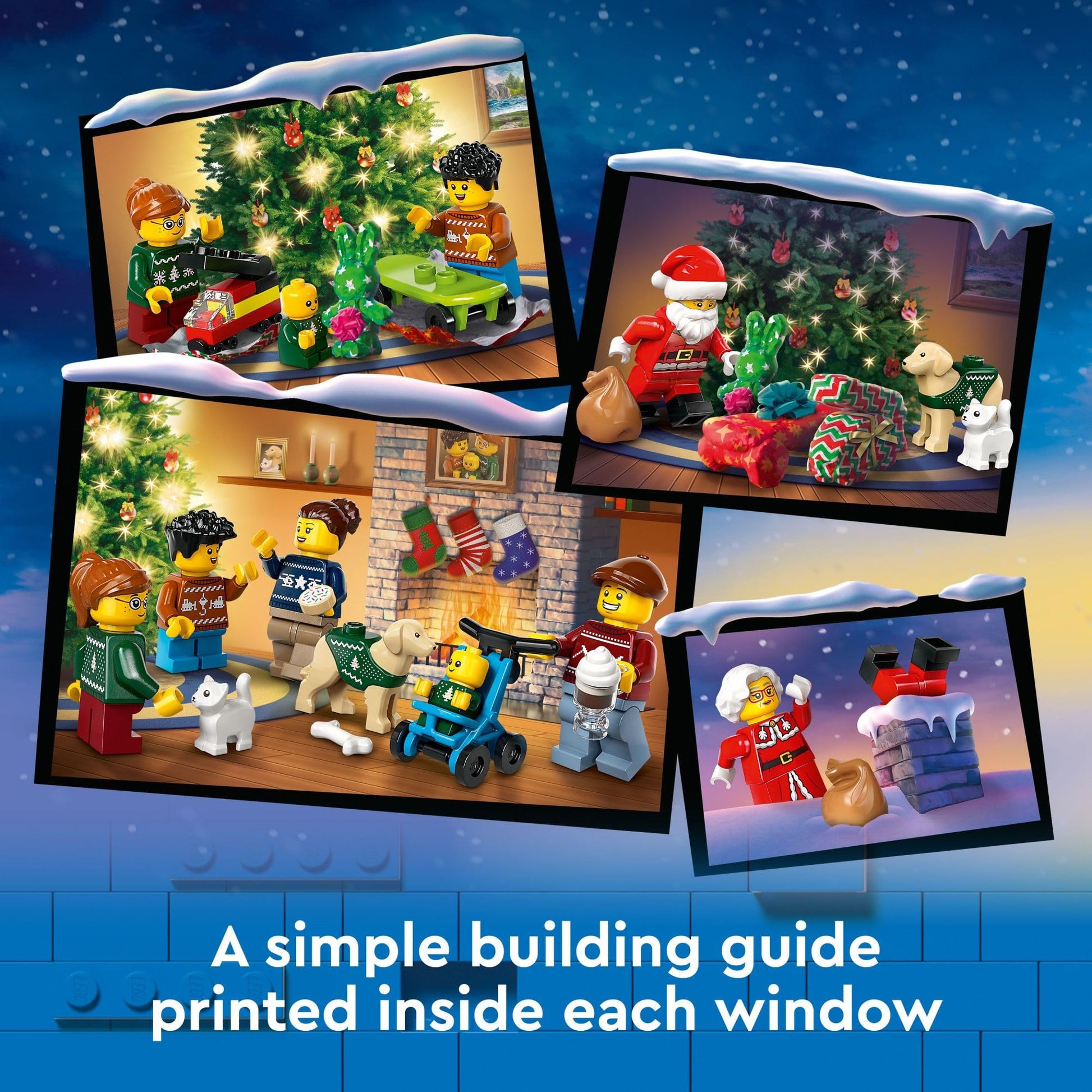 LEGO City 2024 Advent Calendar, Holiday Countdown Gift for Ages 5 and Up, 24 Surprises for Kids, Fun Miniature Christmas Figures with Festive Sweaters, Santa and Mrs. Claus Minifigures, 60436 - Medaid International