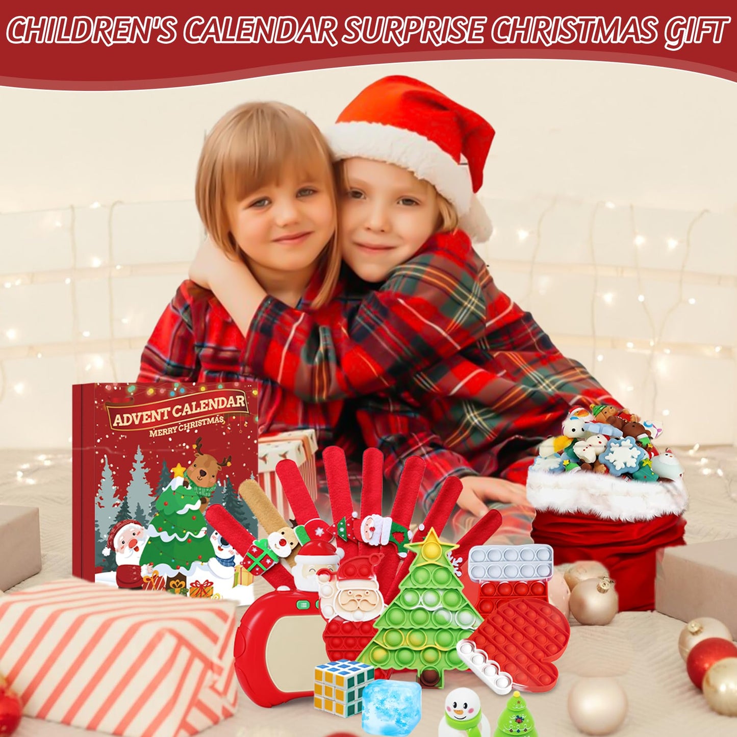 Christmas Advent Calendar 2025,24 Days of Surprises Fidget Toys Box,24-Day,Xmas Party Favors Carnival Treasure,24 Days of Surprises Fidget Toys Box,Fidget Toys Bulk Christmas Gift For Girls Boys Teen - Medaid International