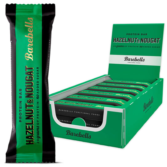 | 20g protein low carb chocolate bars | after workout low calorie snacks 12 x 55g (Hazelnut & Nougat) - Medaid International