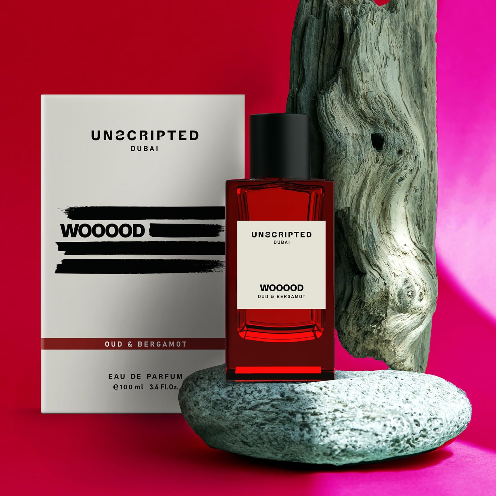 Unscripted. Wooood for Unisex - Arabian Perfume for Women & Men - Long Lasting Fragrance from Dubai with Lavender, Saffron, Oud, Patchouli, and Musk Notes - Arabic Eau de Parfum - 3.4 oz EDP Spray - Medaid International