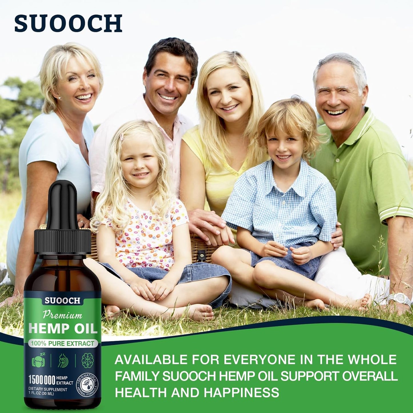 Natural Hemp Oil Maximum Strength Organic Hemp Drops High Potency Pure & CO2 Extract Drops Made in USA - Medaid