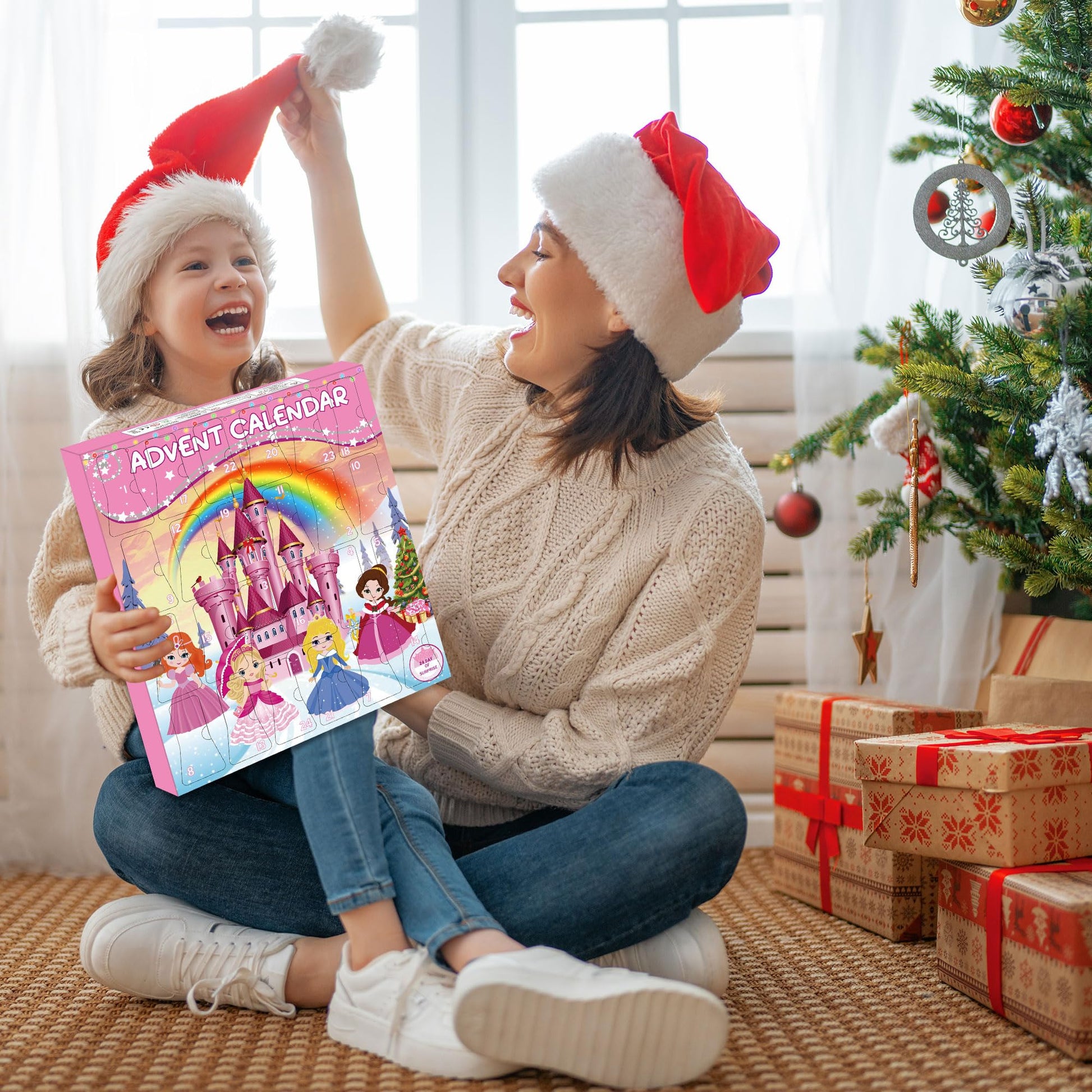 Christmas Advent Calendar Princess Toy - Princess Deformation Toy Christmas Countdown Calendars Princess Transformable Toys for Girls Xmas Gifts Play Party Favor - Medaid International