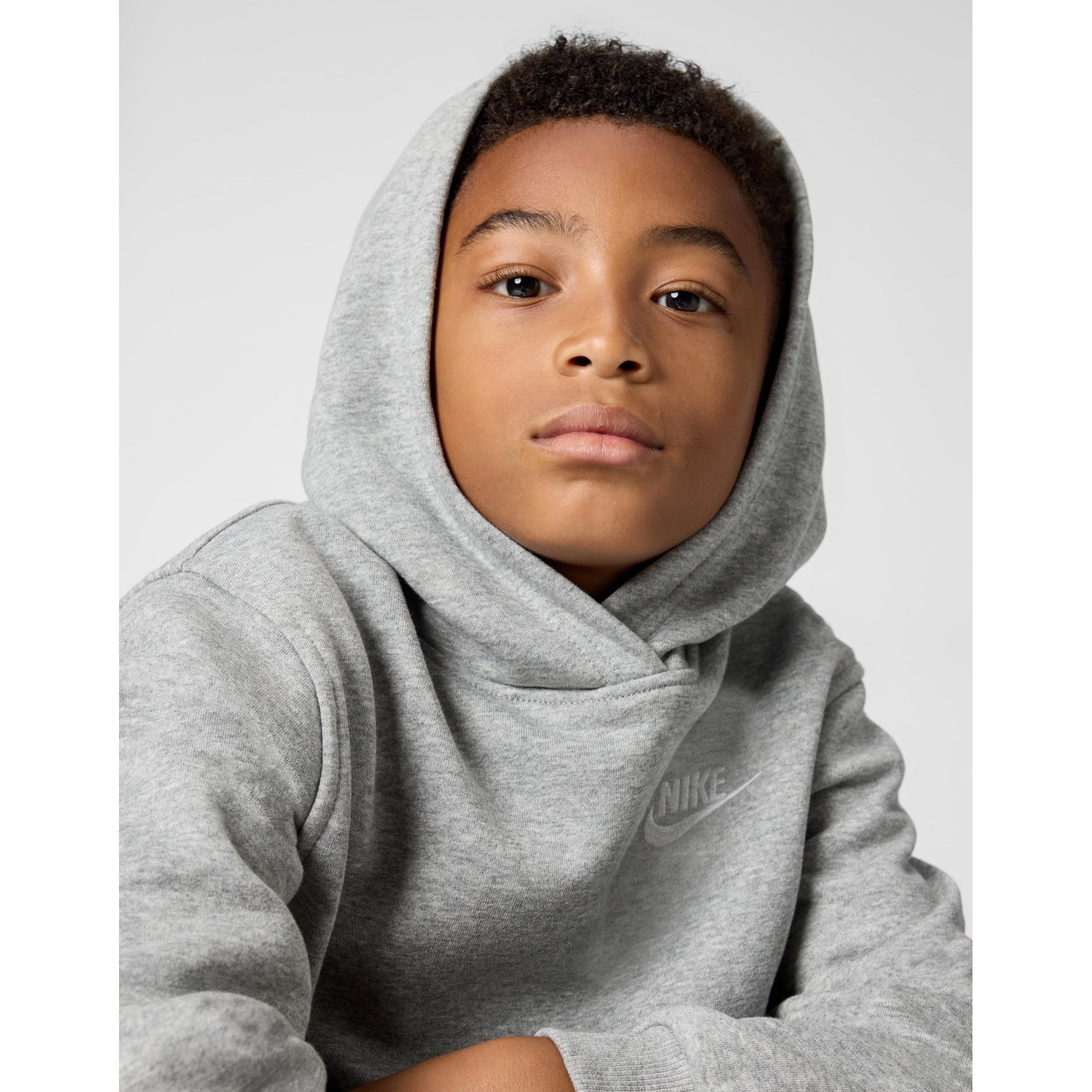 Nike Kids' Big Sportswear Club, Dark Grey Heather/White - Medaid International