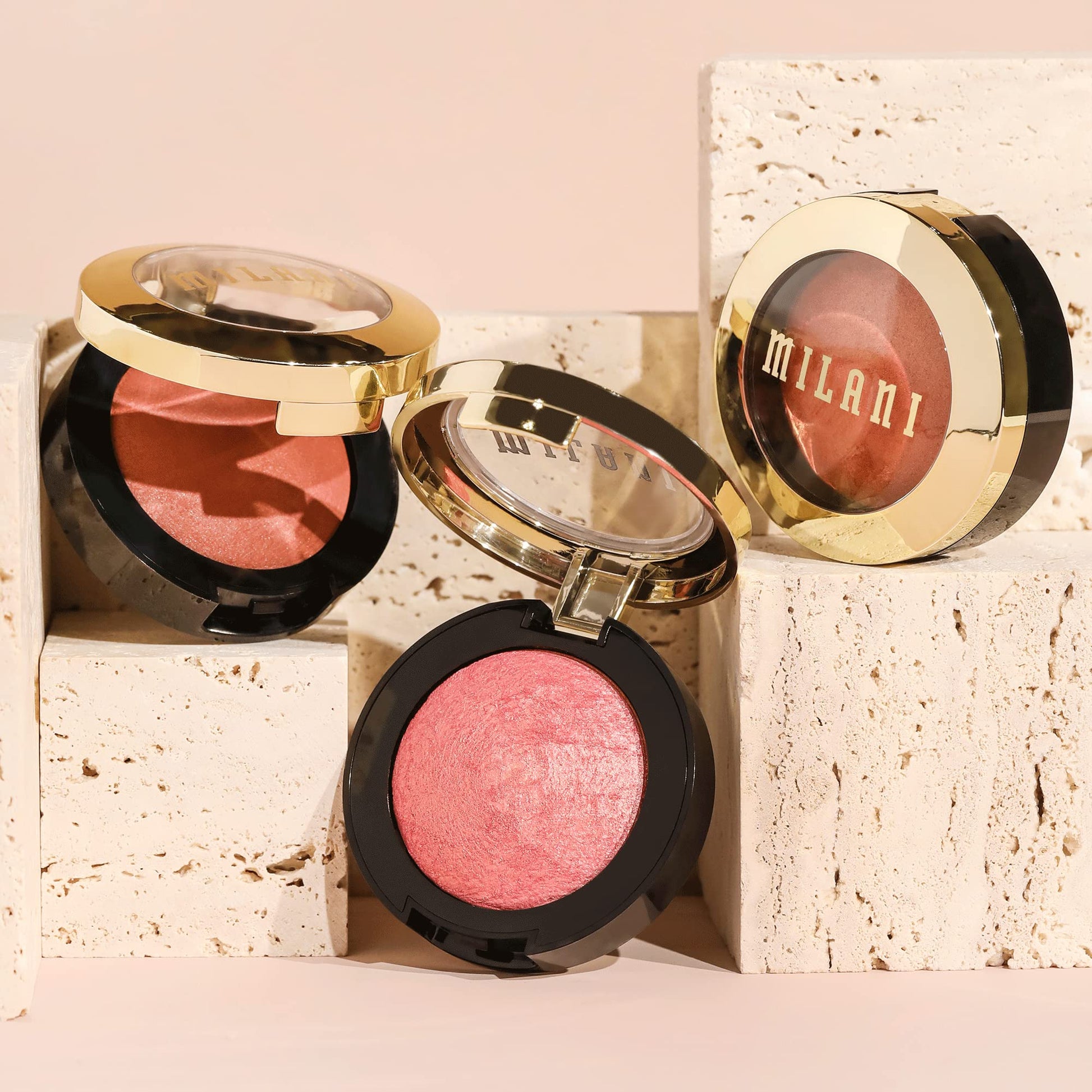 Milani Baked Blush, Powder Blush for Cheeks, Cruelty Free Makeup - Shape, Contour & Highlight Face for a Shimmery or Matte Finish -Petal Primavera - Medaid International