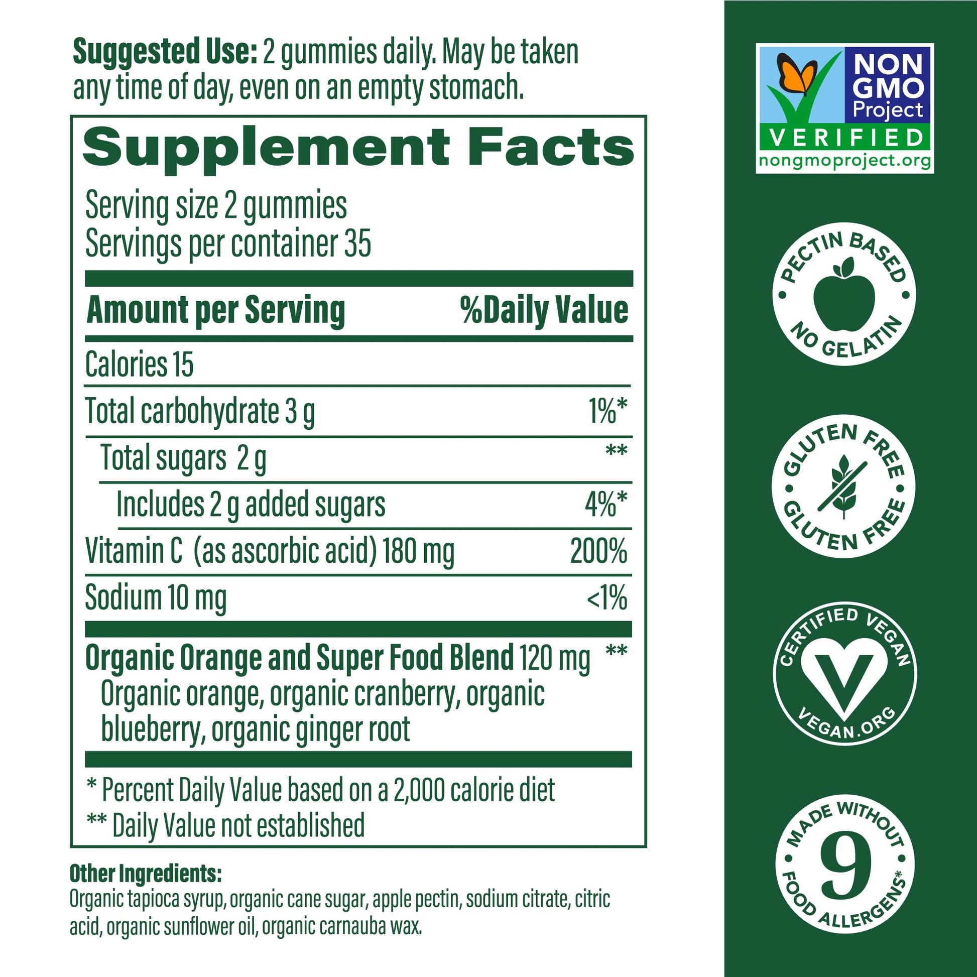 MegaFood C Defense Daily Immune Support Supplement - Chewable Vitamin C Gummies, Tangy Citrus Flavor, Made with Real Food Like Orange & Cranberry, Vegan, Gluten-Free - 70 Gummy Vitamins, 35 Servings - Medaid International