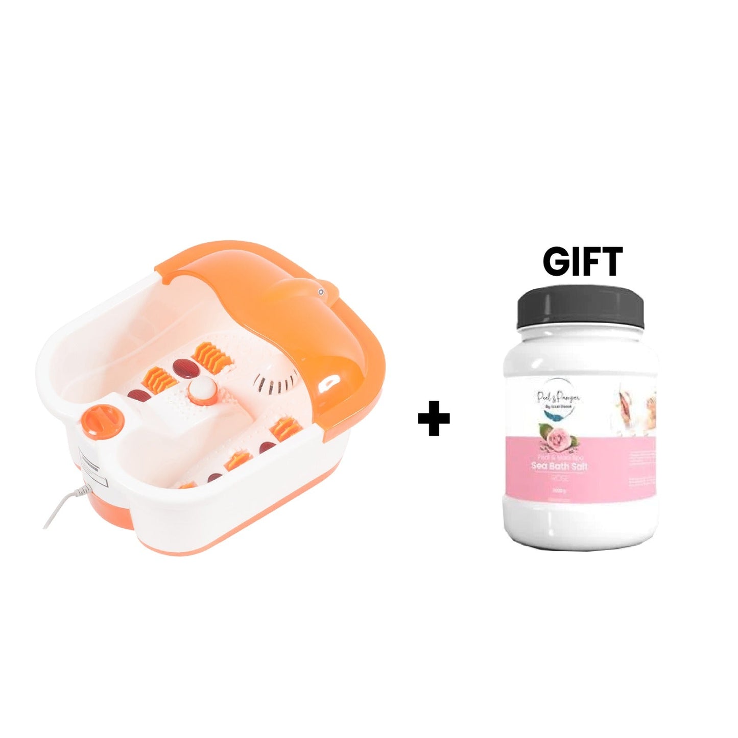 FOOTHBATH MASSAGER + FREE PEEL & PAMPER PEDI & MANI SEA BATH SALT 3000G - Medaid International
