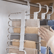 Multifunctional Wardrobe 5 Layers Pants Storage Rack Hangers Holders - Medaid International
